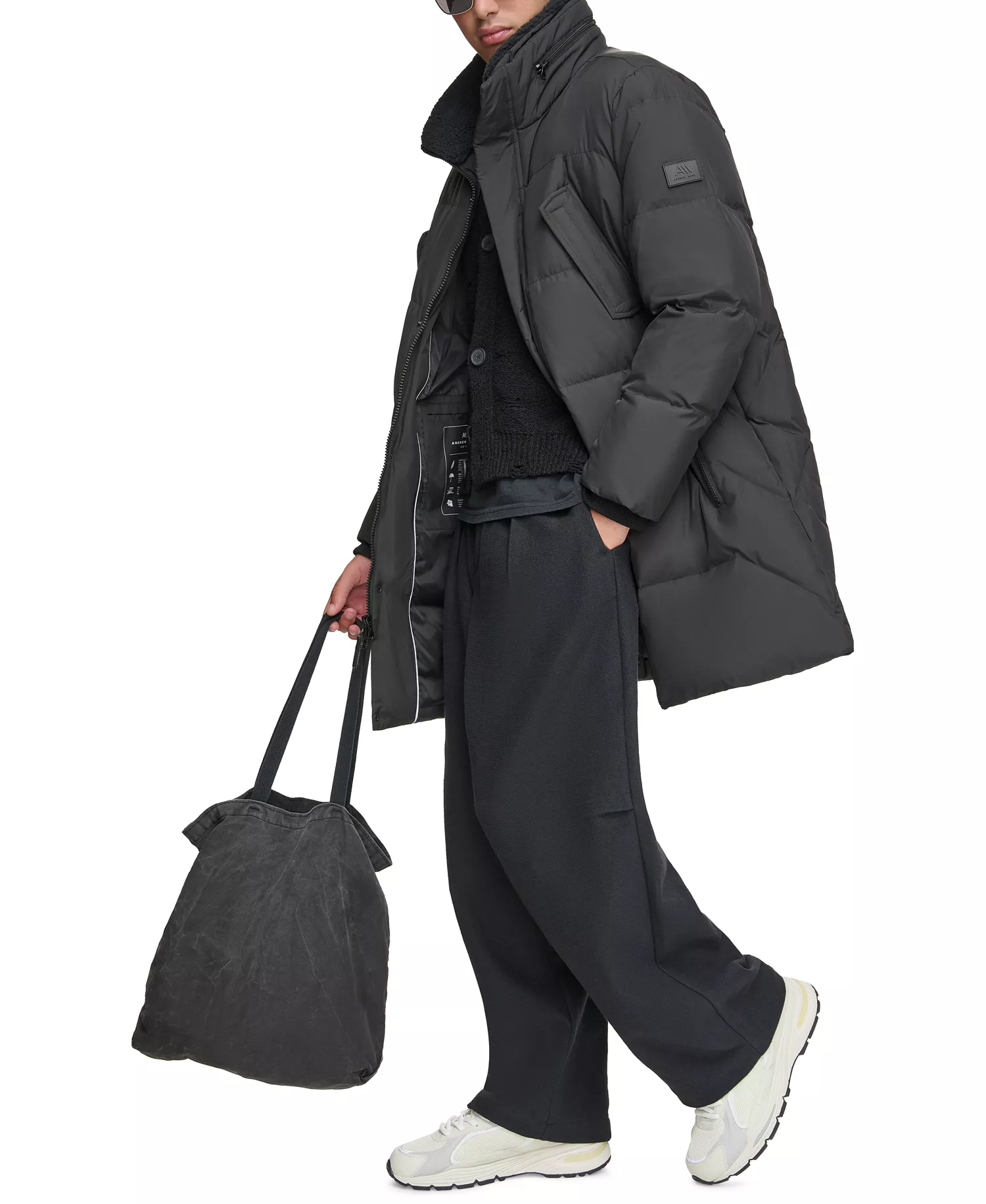 Men's Valcour Duvet Quilted Parka Coat - Black - 2XL