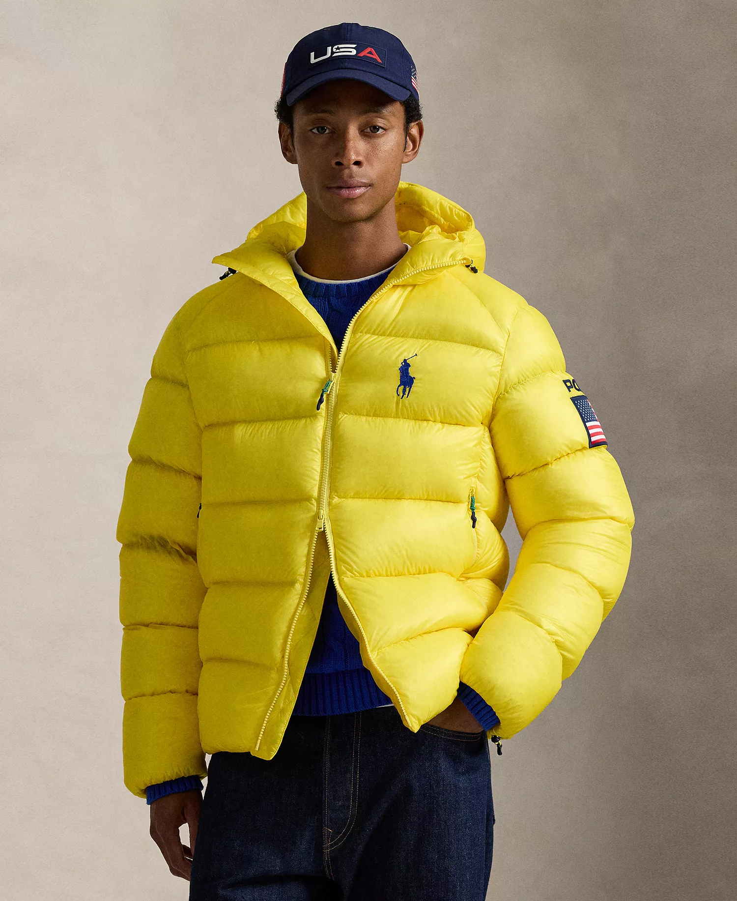 Men's Hawthorne Flag Down Jacket - Lemon Crush - L