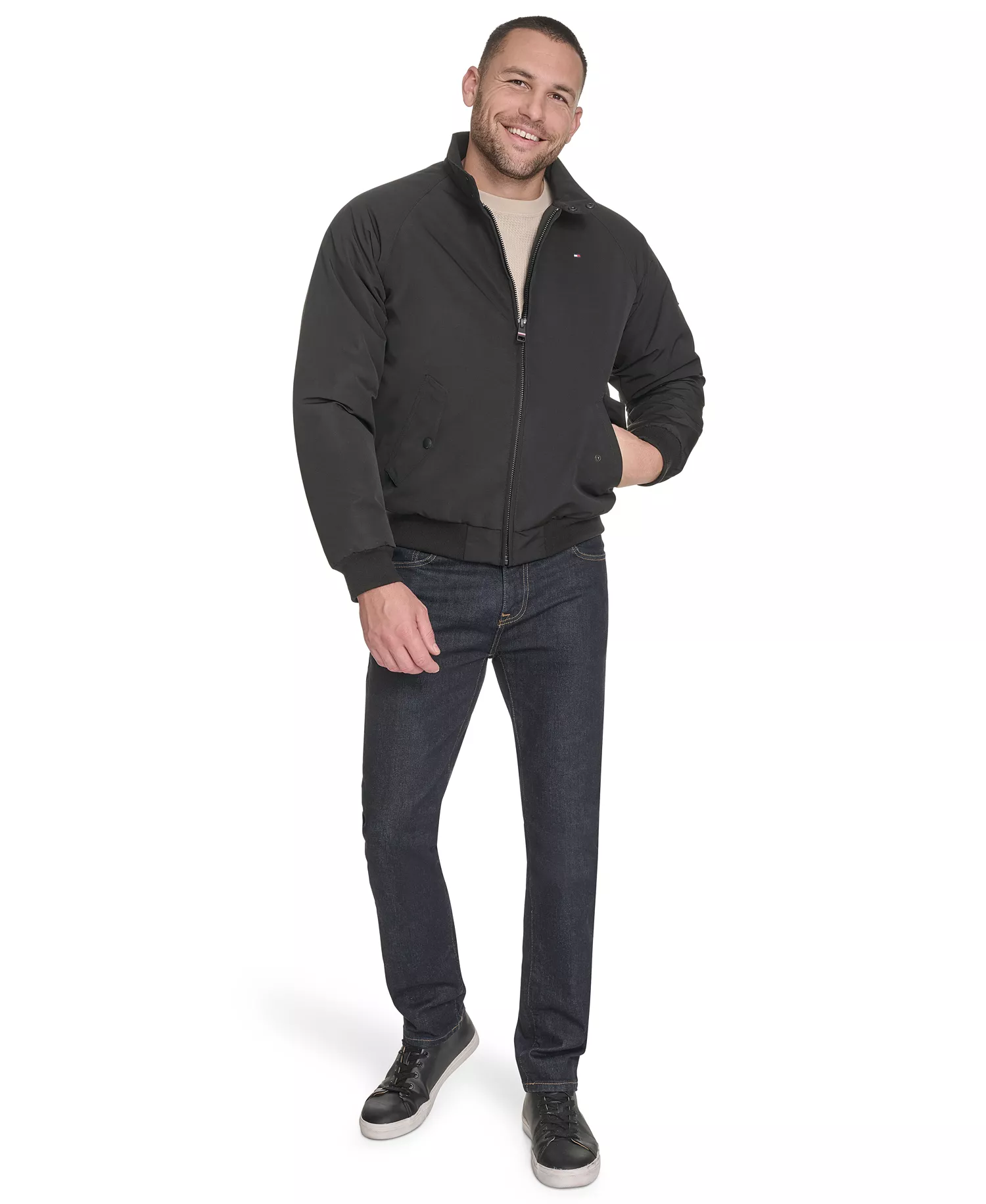 Men's New Modern Bomber - Black - 2XL