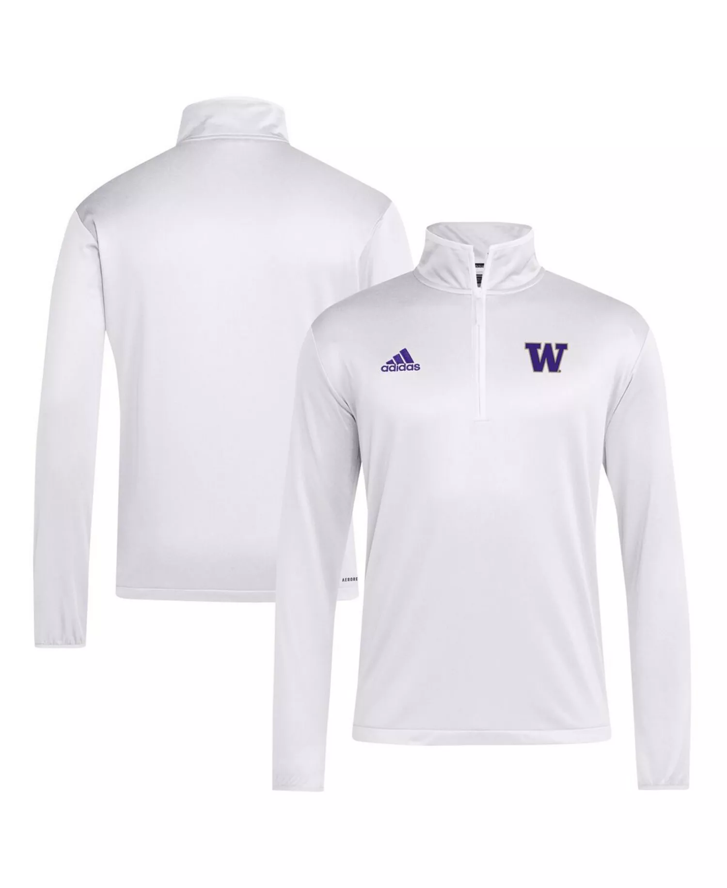 Men's White Washington Huskies 2024 Coaches Sideline Quarter-Zip T-Shirt - White - 2XL