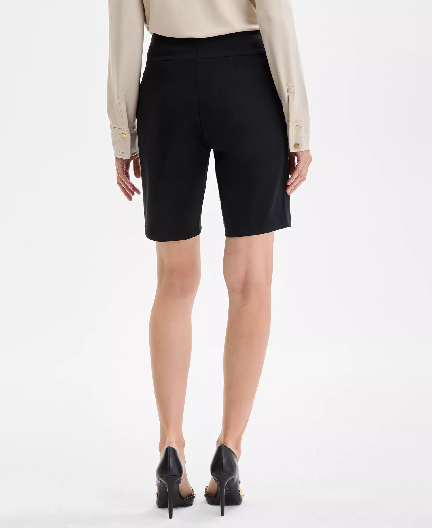 Women's Pull-On Bermuda Shorts, Exclusively at Macy's - Deep Black - 10