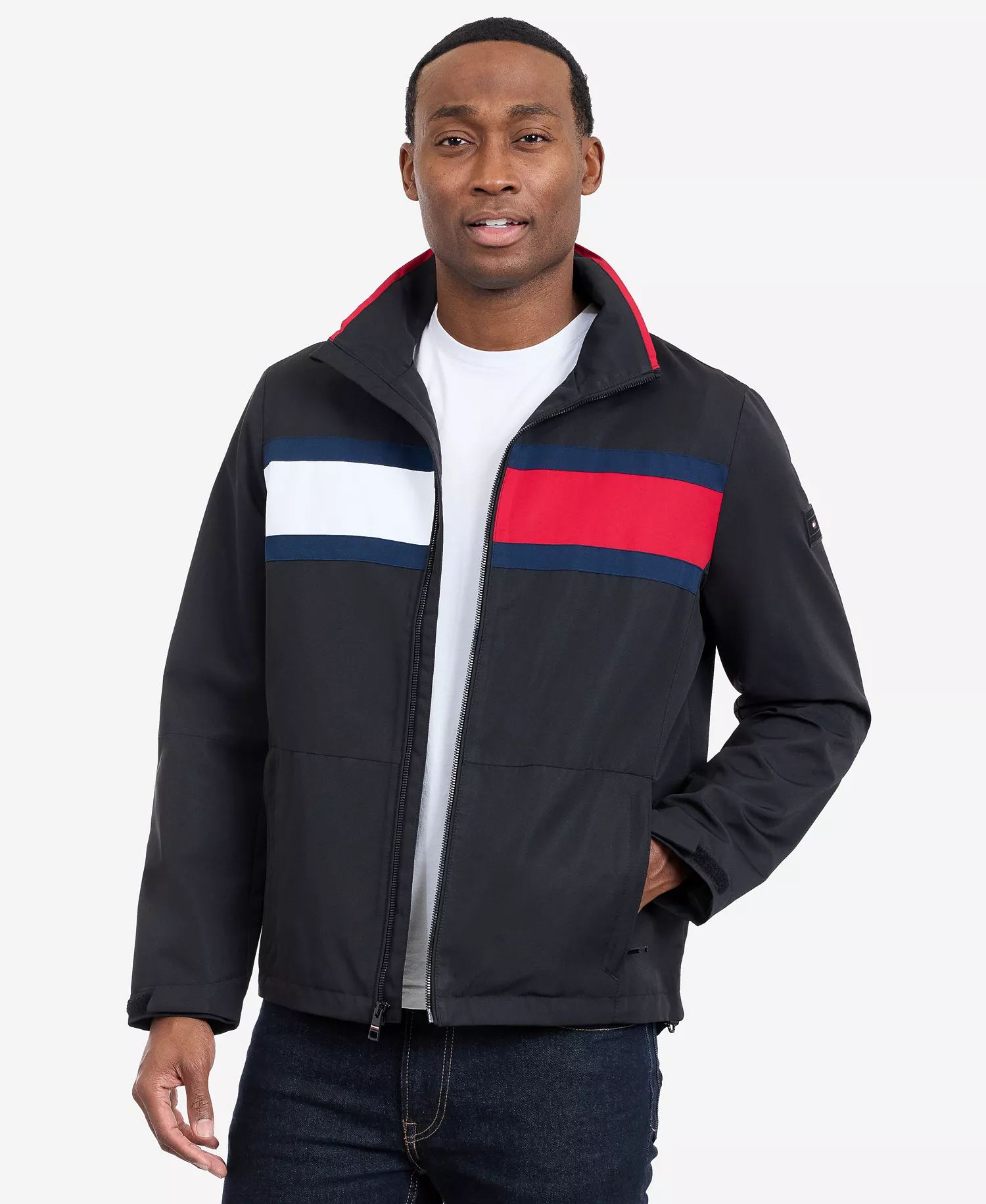 Men's Logo Sail Jacket - Black - 2XL