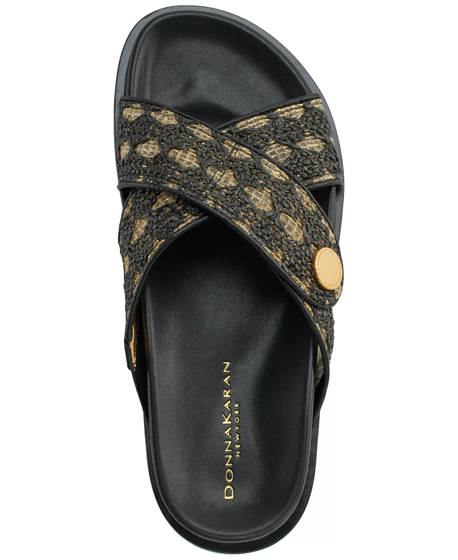 Women's Harisa X- Band Slip-On Flat Sandals - Black - 11M