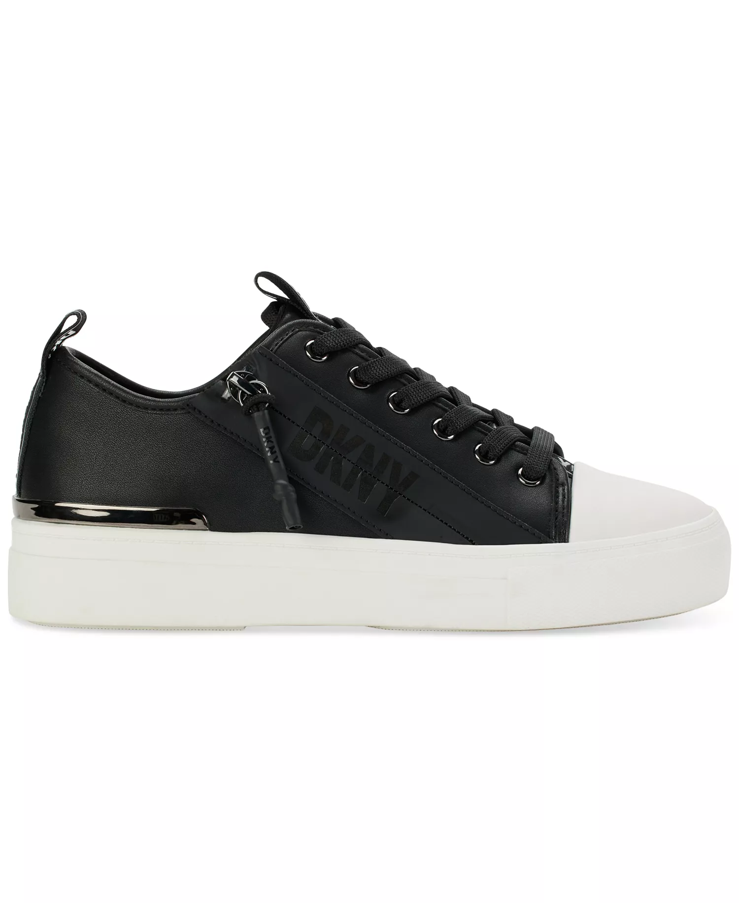 Women's Chaney Lace-Up Zipper Sneakers - Black - 6.5M