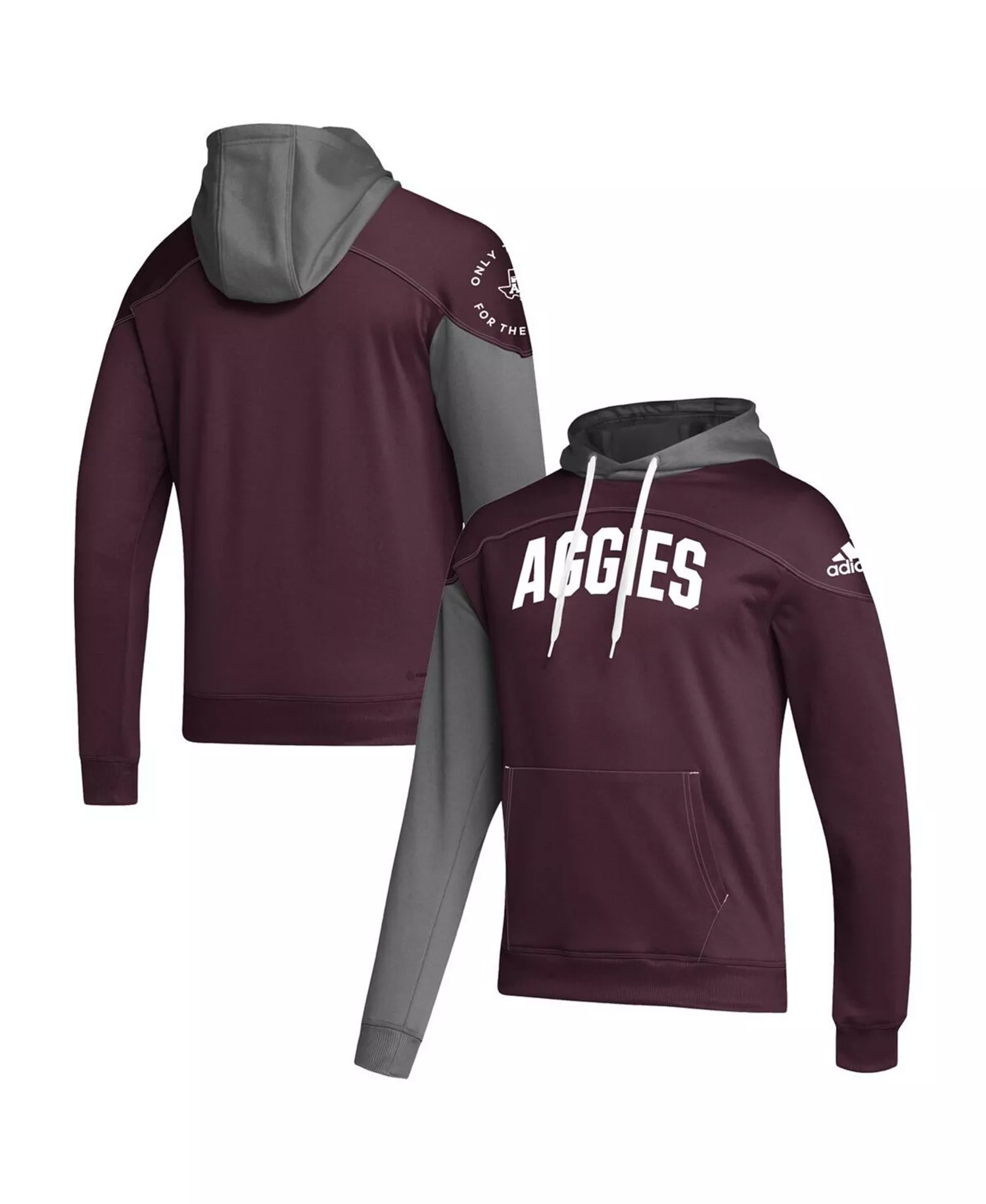 Men's Maroon Texas A&M Aggies Block Stadium Pullover Hoodie - Maroon - 2XL