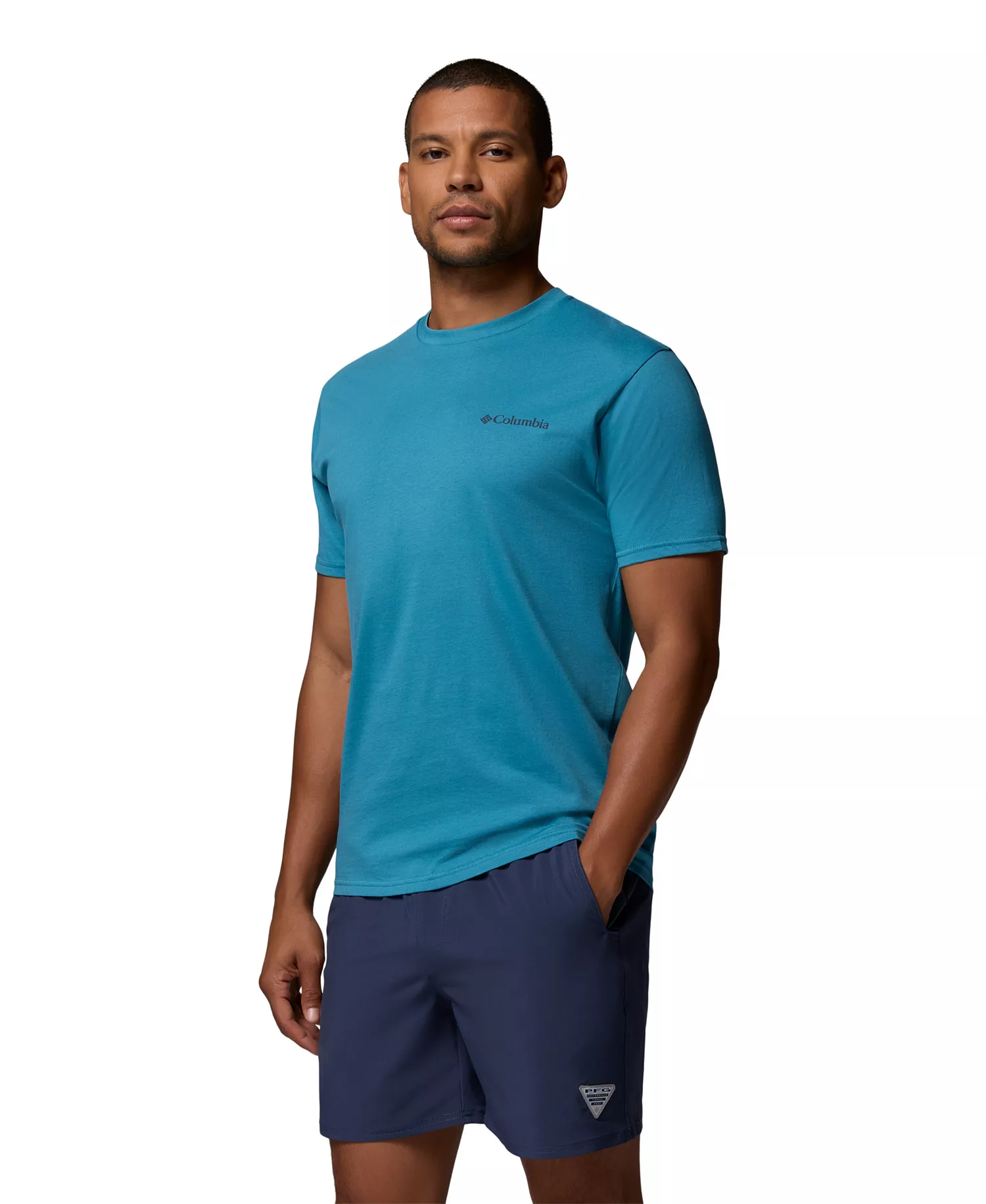 Men's Topper Graphic Crewneck T-Shirt - Canyon blue - L