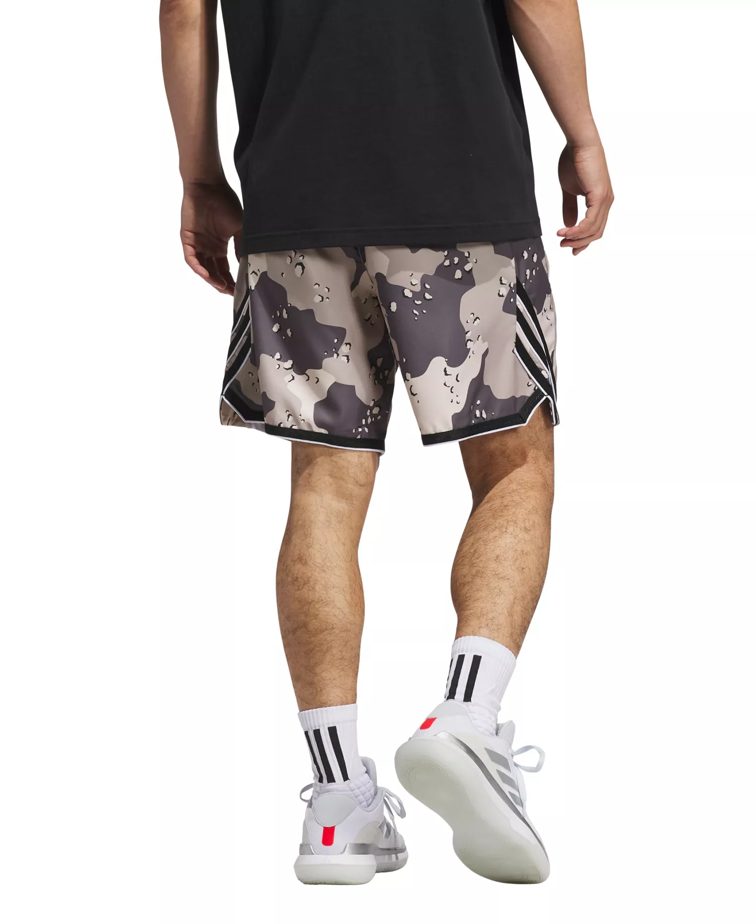 Men's Crazy Lite Allover Printed Basketball Shorts - Wonder beige, Gray strata - M