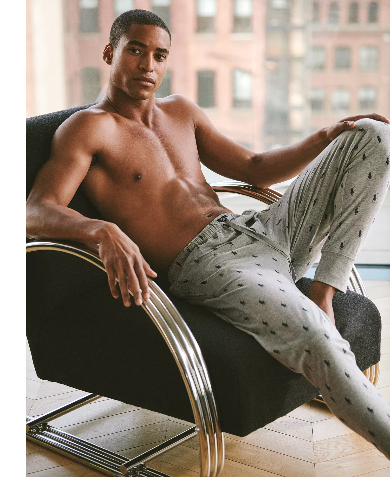 Men's Lightweight Cotton Logo Pajama Pants - Andover Heather - L