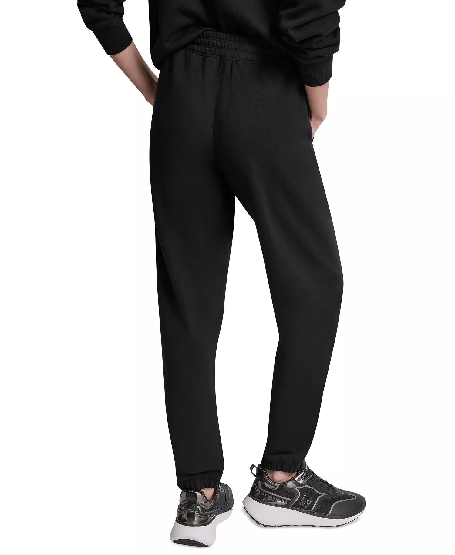 Women's 1989 Rhinestone Logo High-Rise Relaxed Joggers - Black - L