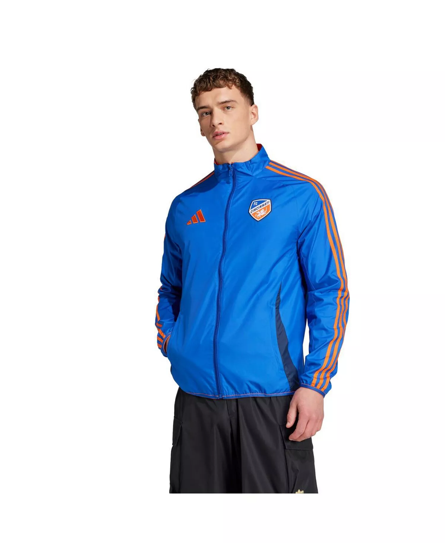Men's Blue/Orange FC Cincinnati 2025 Anthem Reversible Full-Zip Jacket - Blue, Orange - 2XL