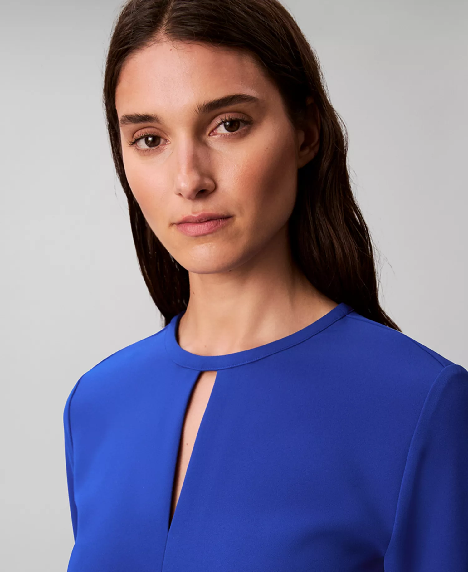 Women's Tailored Long Sleeve Mini Dress - Cobalt - 10