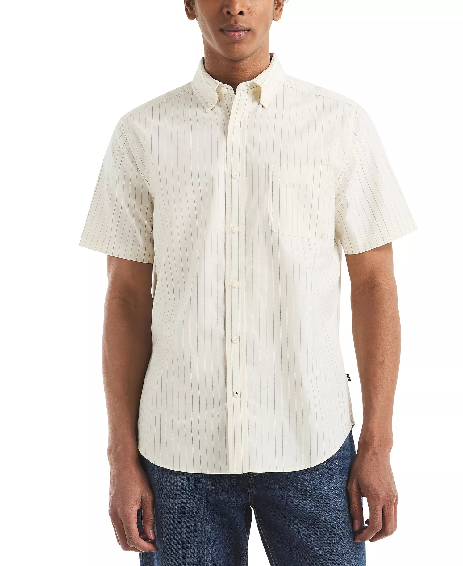 Men's Oxford Stripe Shirt - Tahiti Vanilla - 2XL