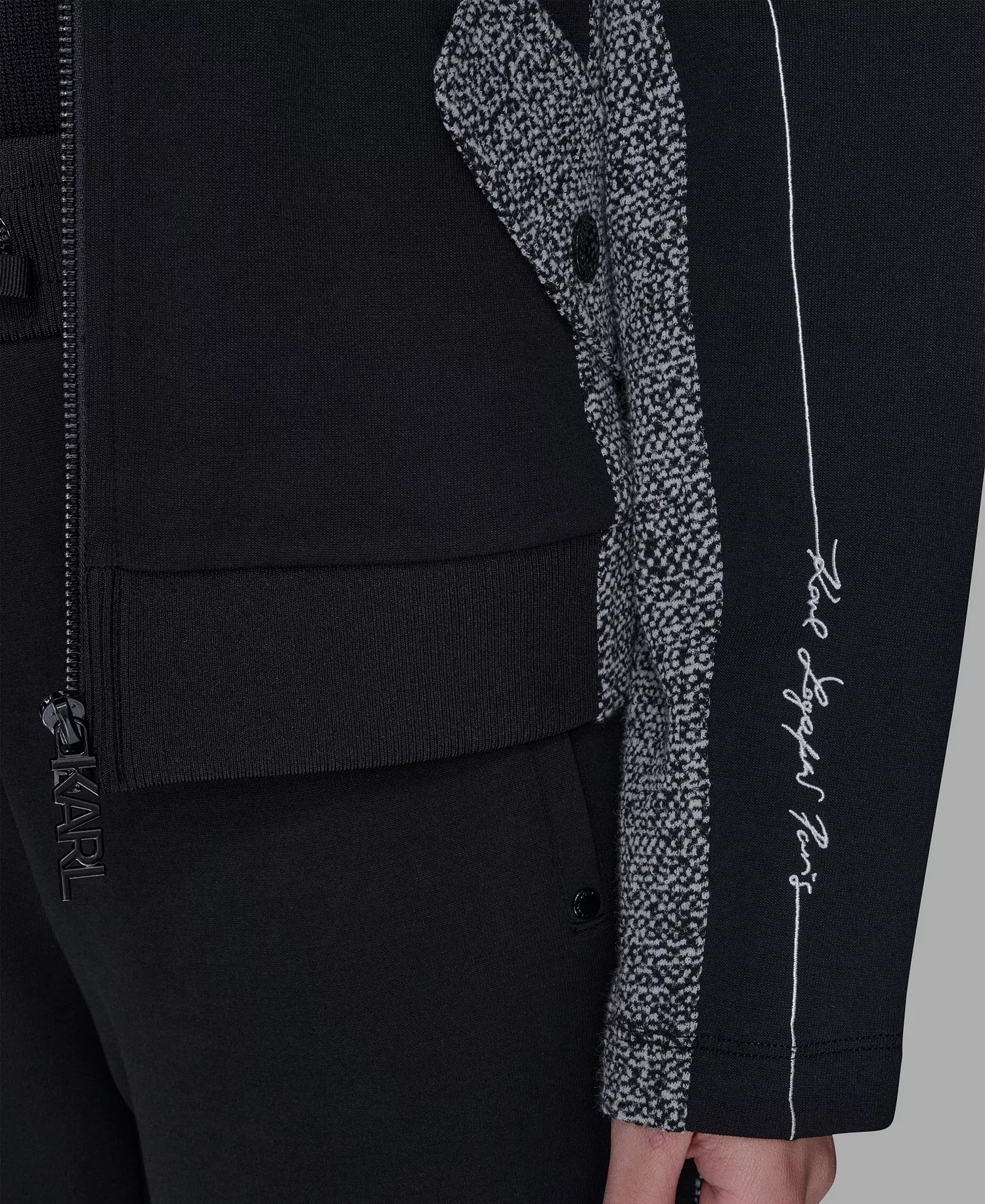 Women's Front Zip Bomber Jacket - Black - L