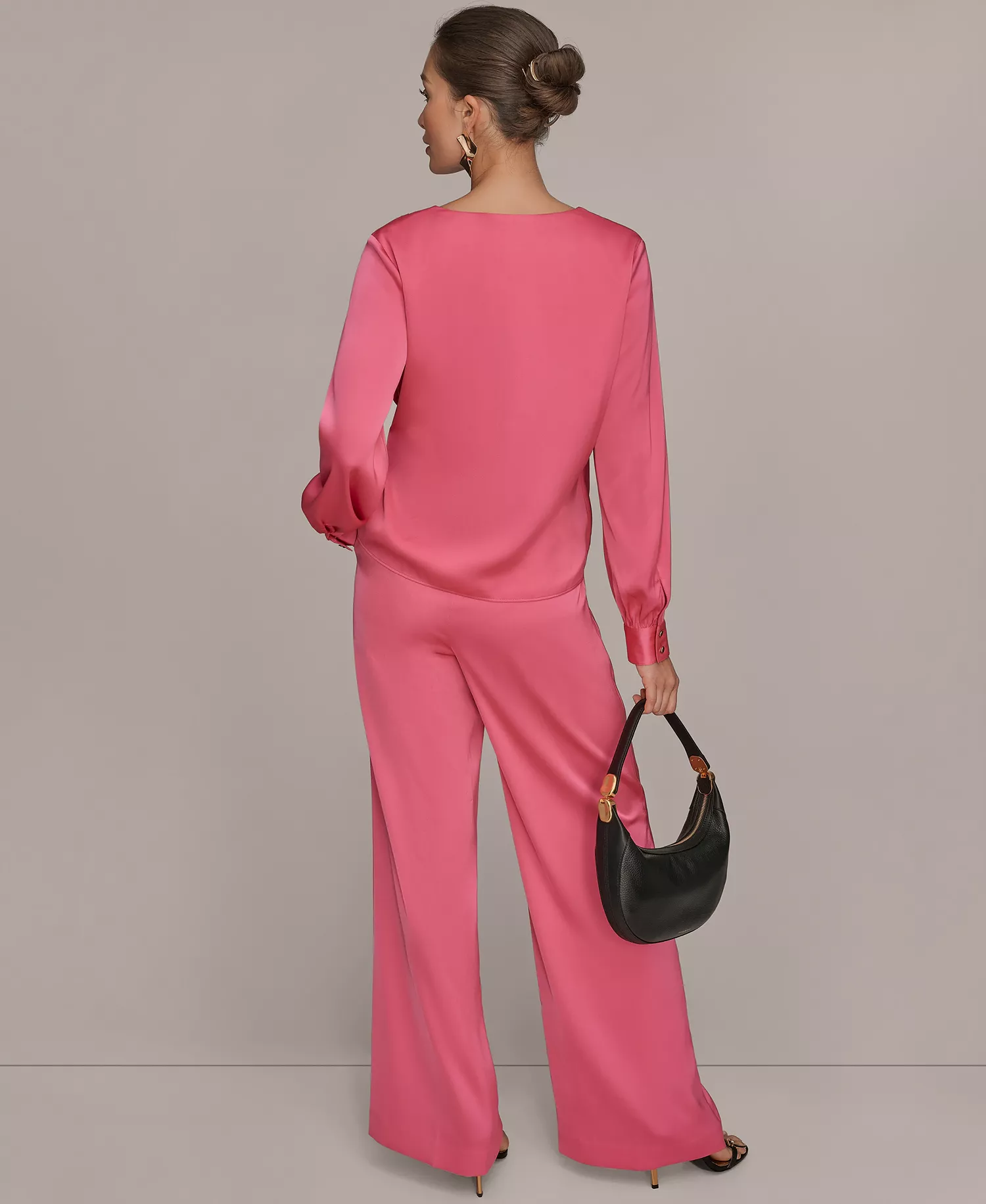 Women's Faux Wrap Long Sleeve Top - Bimini - M