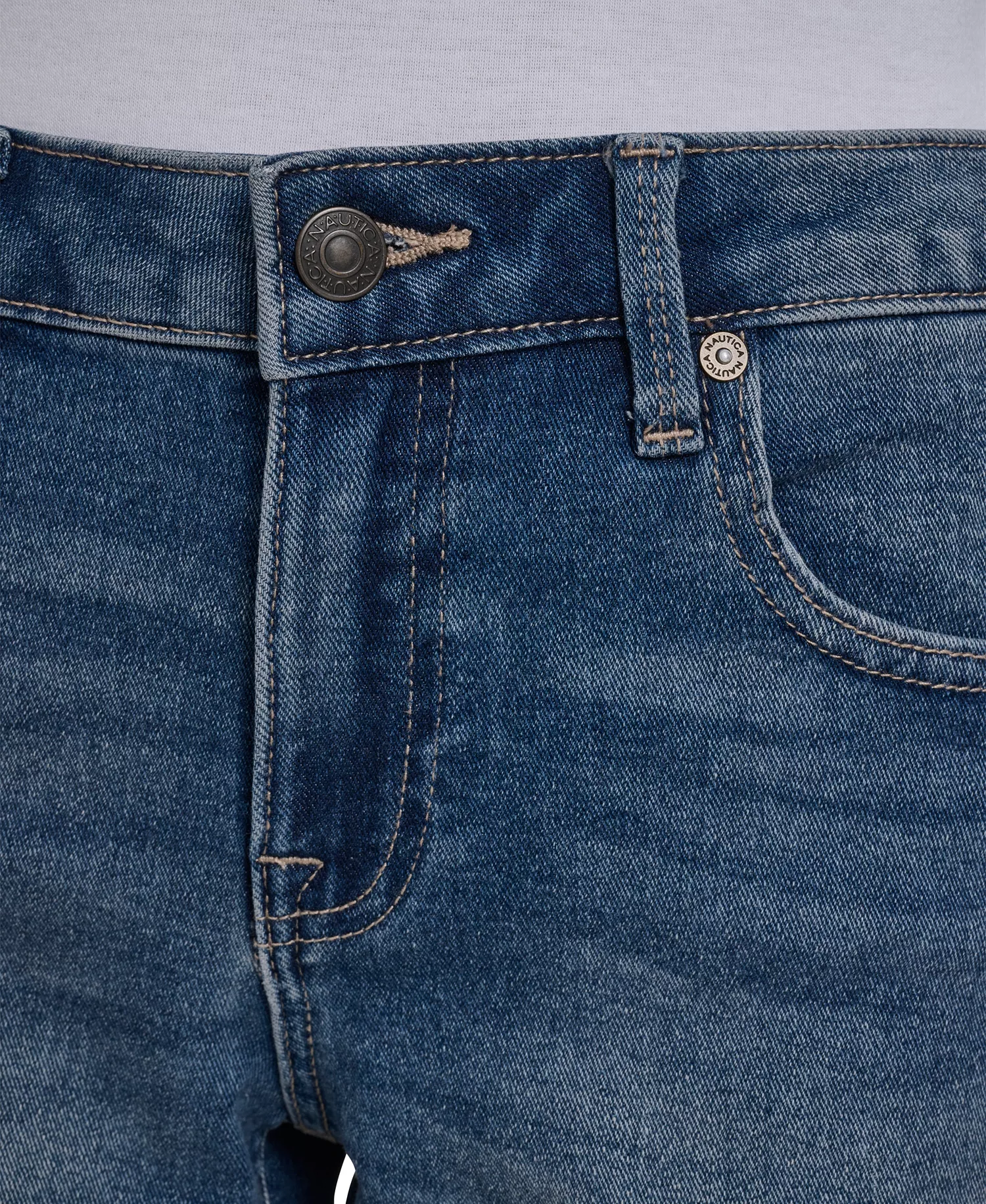 Women's Cuffed Denim Shorts - Vntge Blue - 10