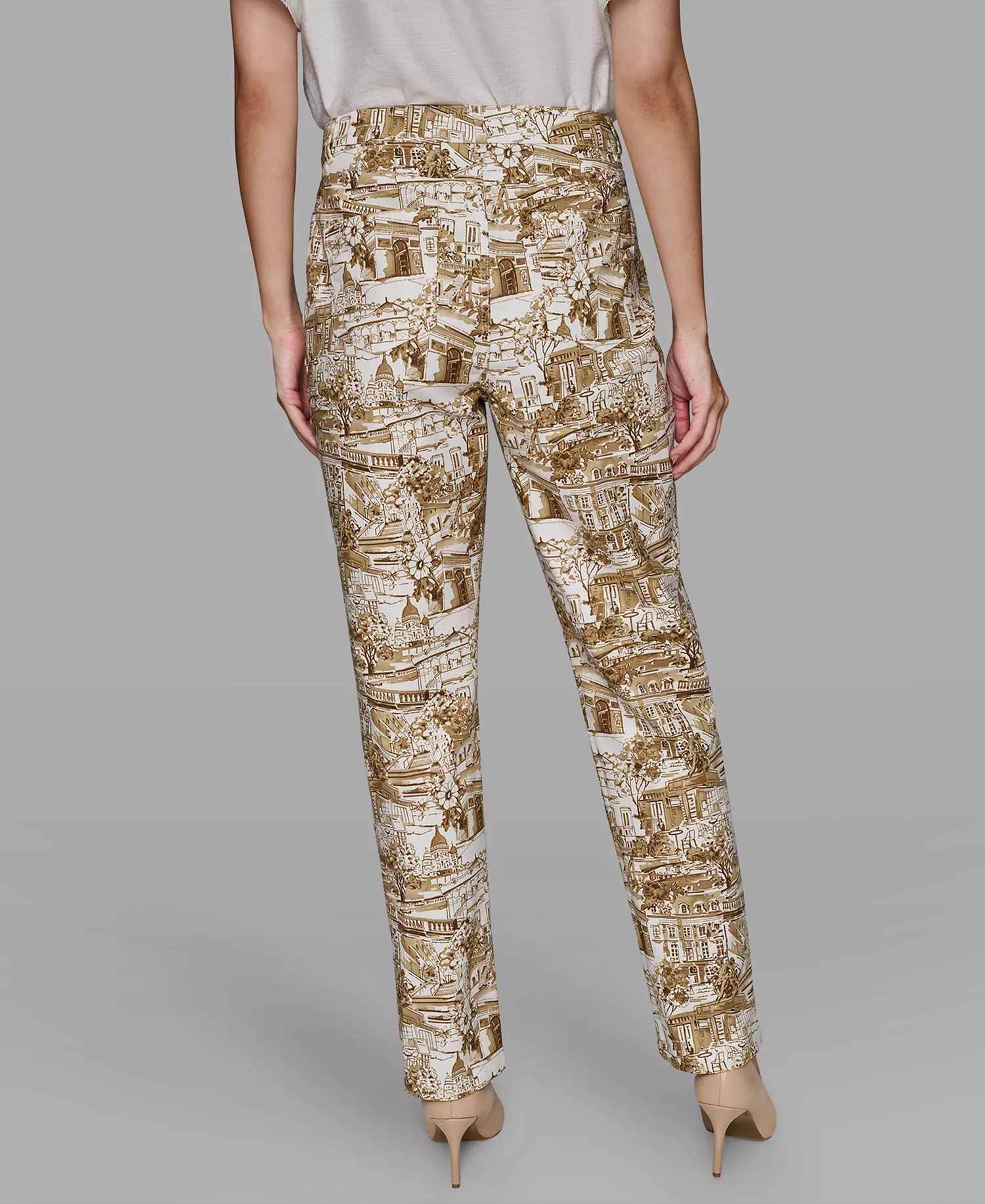 Women's Printed Ankle Pants - Desert Sand Multi - 10