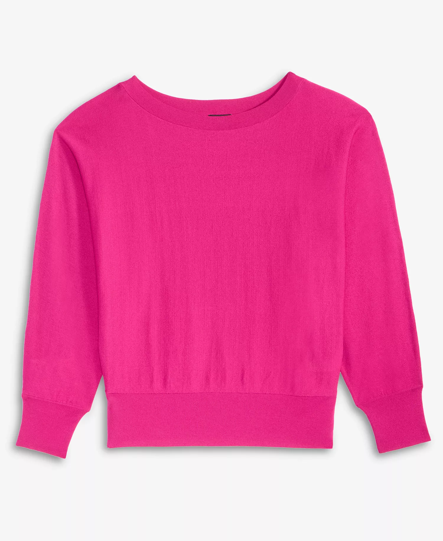 Women's Boat-Neck Sweater, Macy's Exclusive - Bright Fuchsia - L