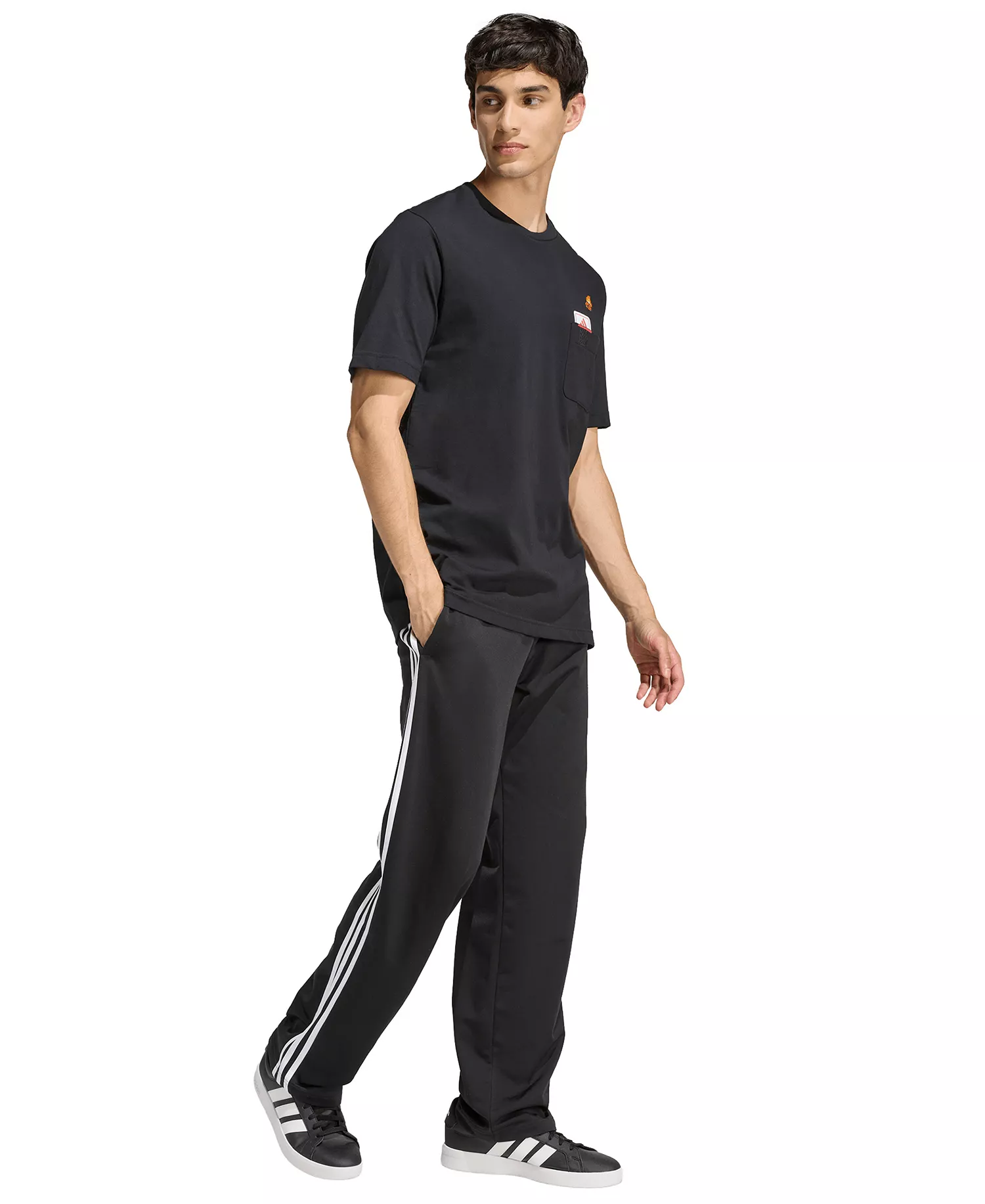 Men's Embroidered Basketball Graphic T-Shirt - Black - 2XL