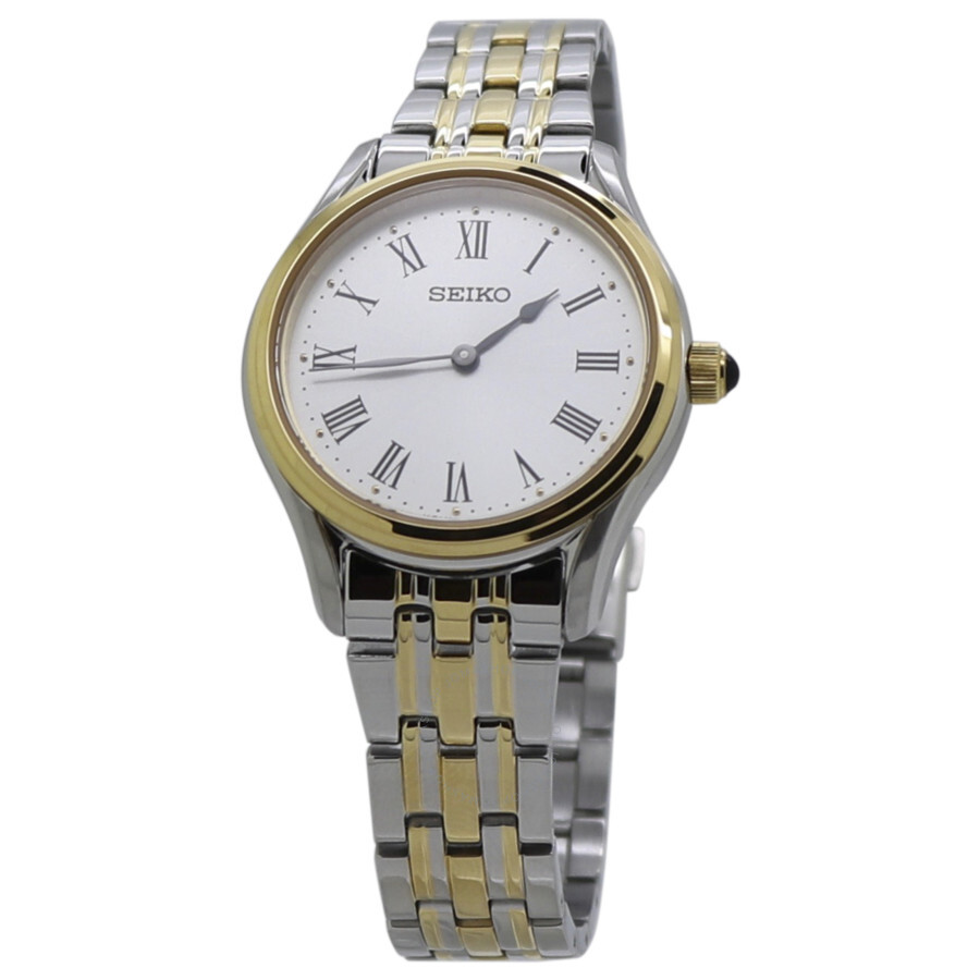 Seiko Quartz White Dial Two-tone Ladies Watch