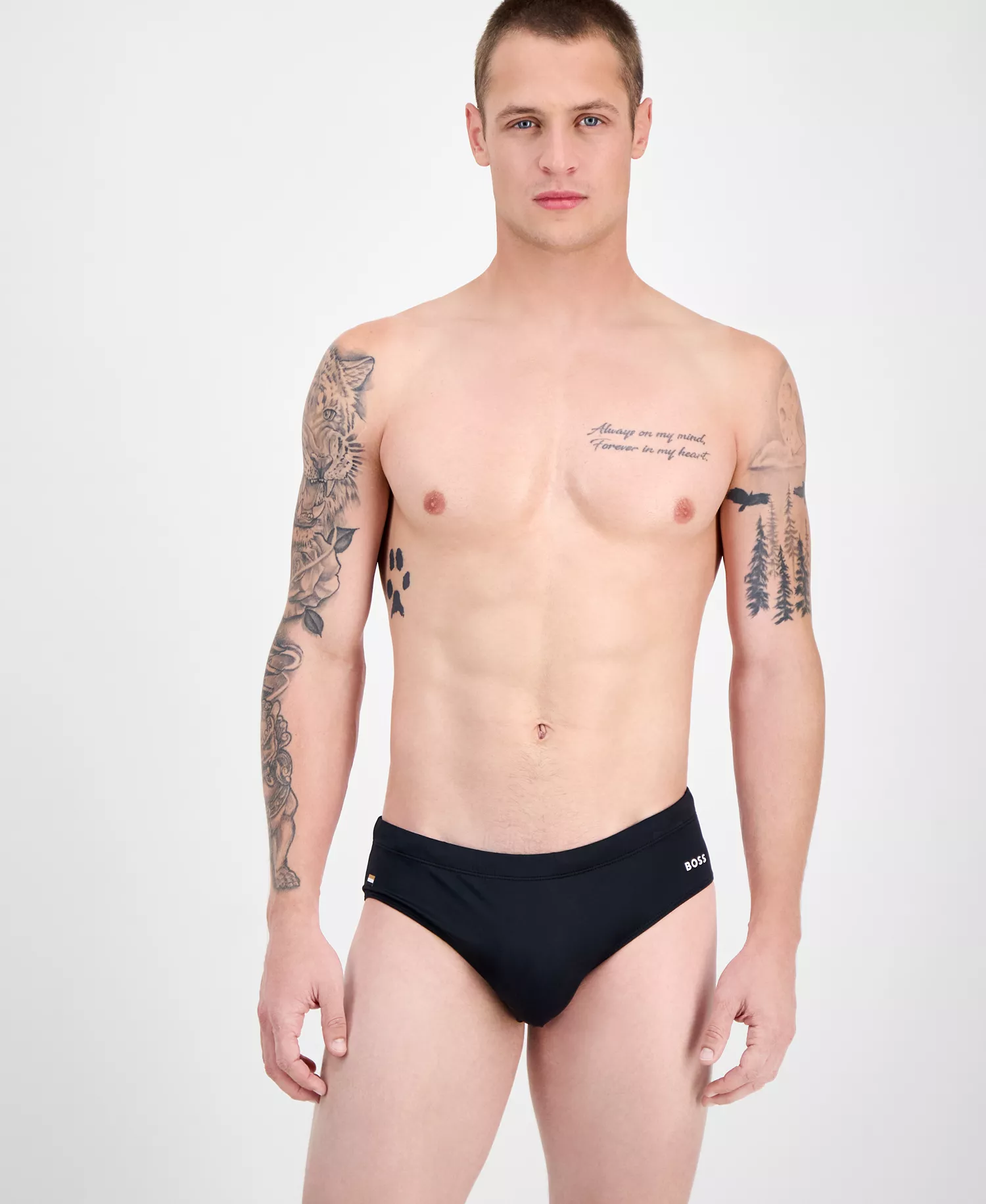 Men's Brief Swimsuit - Black - XL