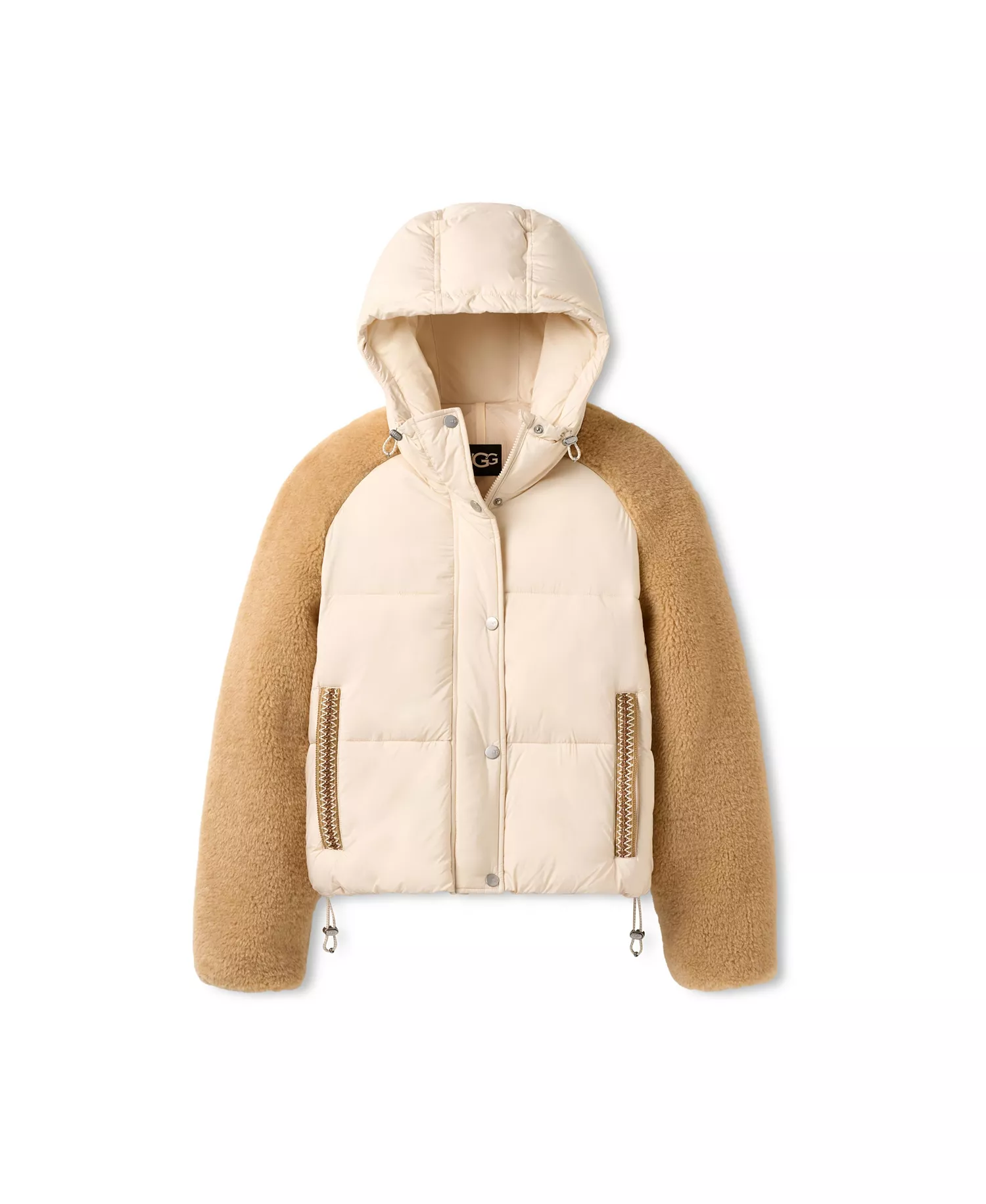 UGG Women's Mykah Puffer Jacket - Black / Cream - L