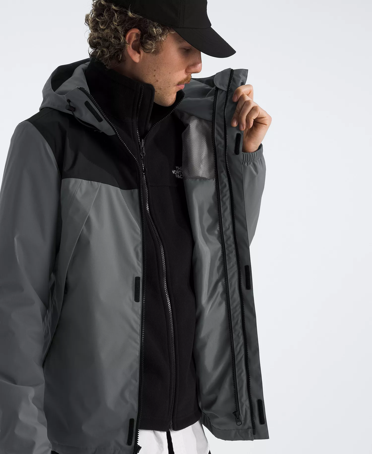 Men's Antora Triclimate Coat - Smoked pearl, Black - 2XL
