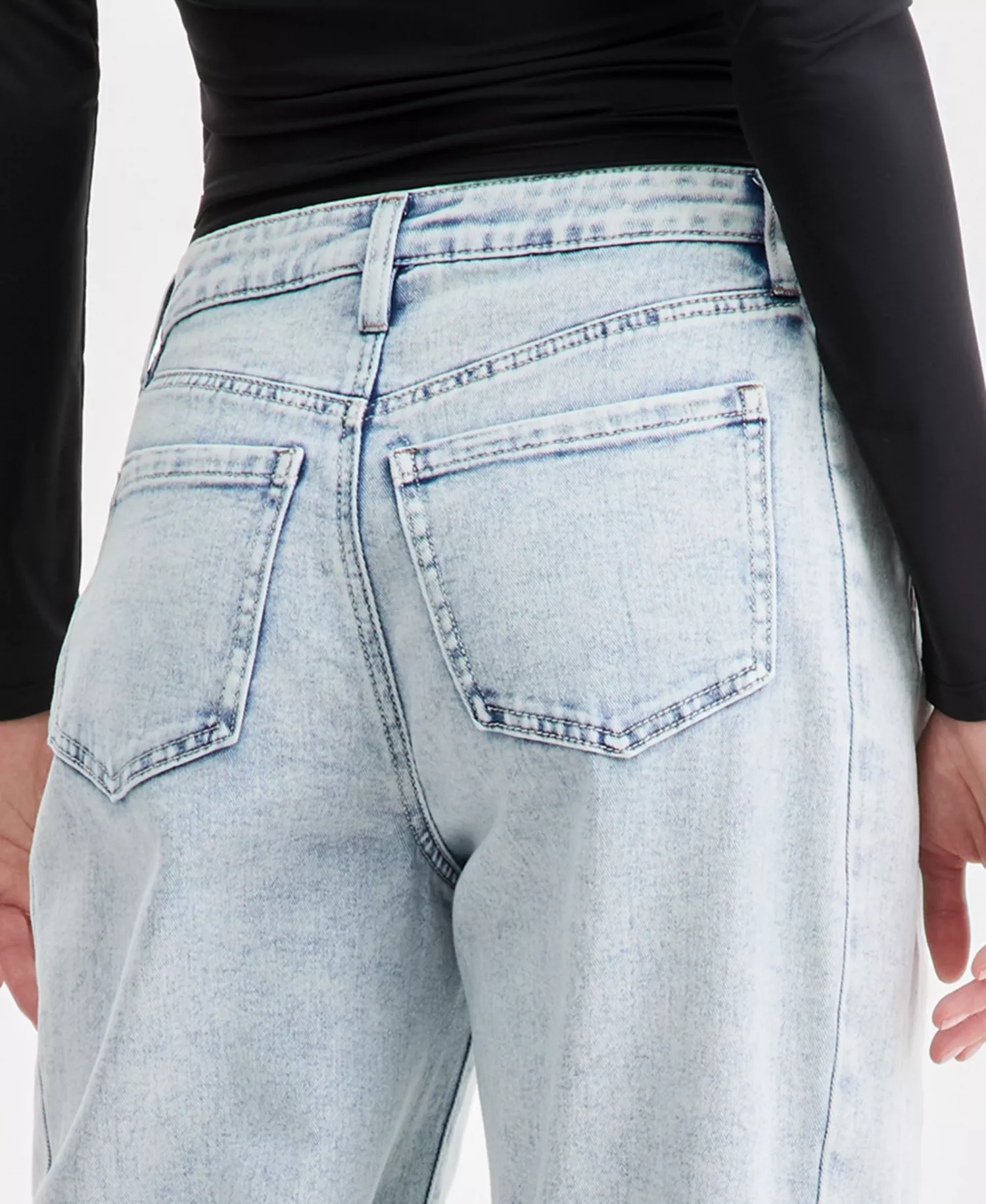 Women's Acid-Wash Barrel Jeans, Macy's Exclusive - Acid Wash - 0