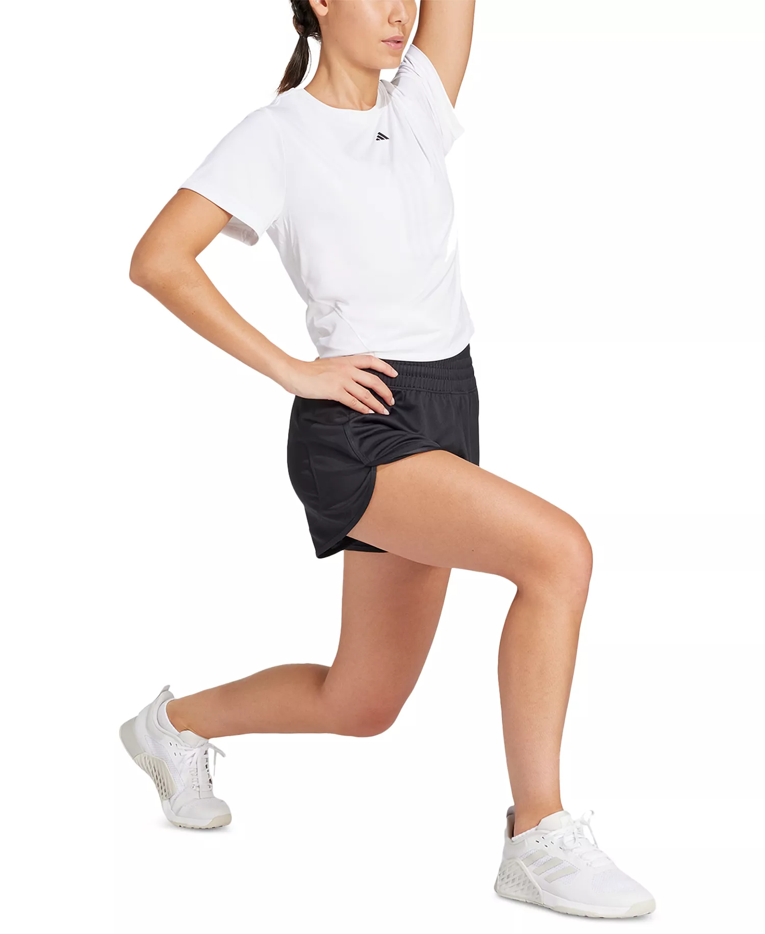 Women's High-Waisted Knit Pacer Shorts - Black - L