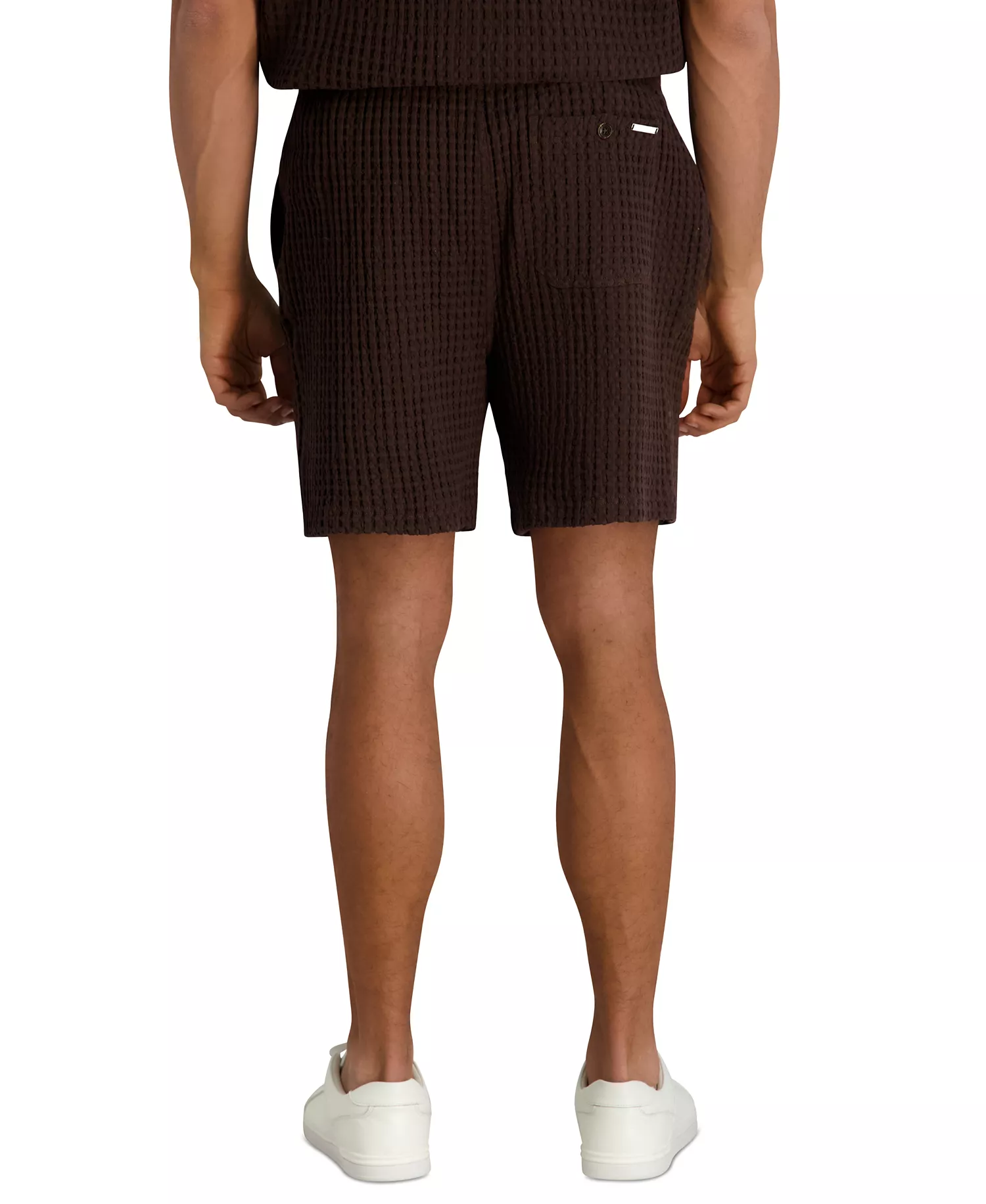 Men's Regular-Fit Textured Shorts - Dark Brown - 2XL