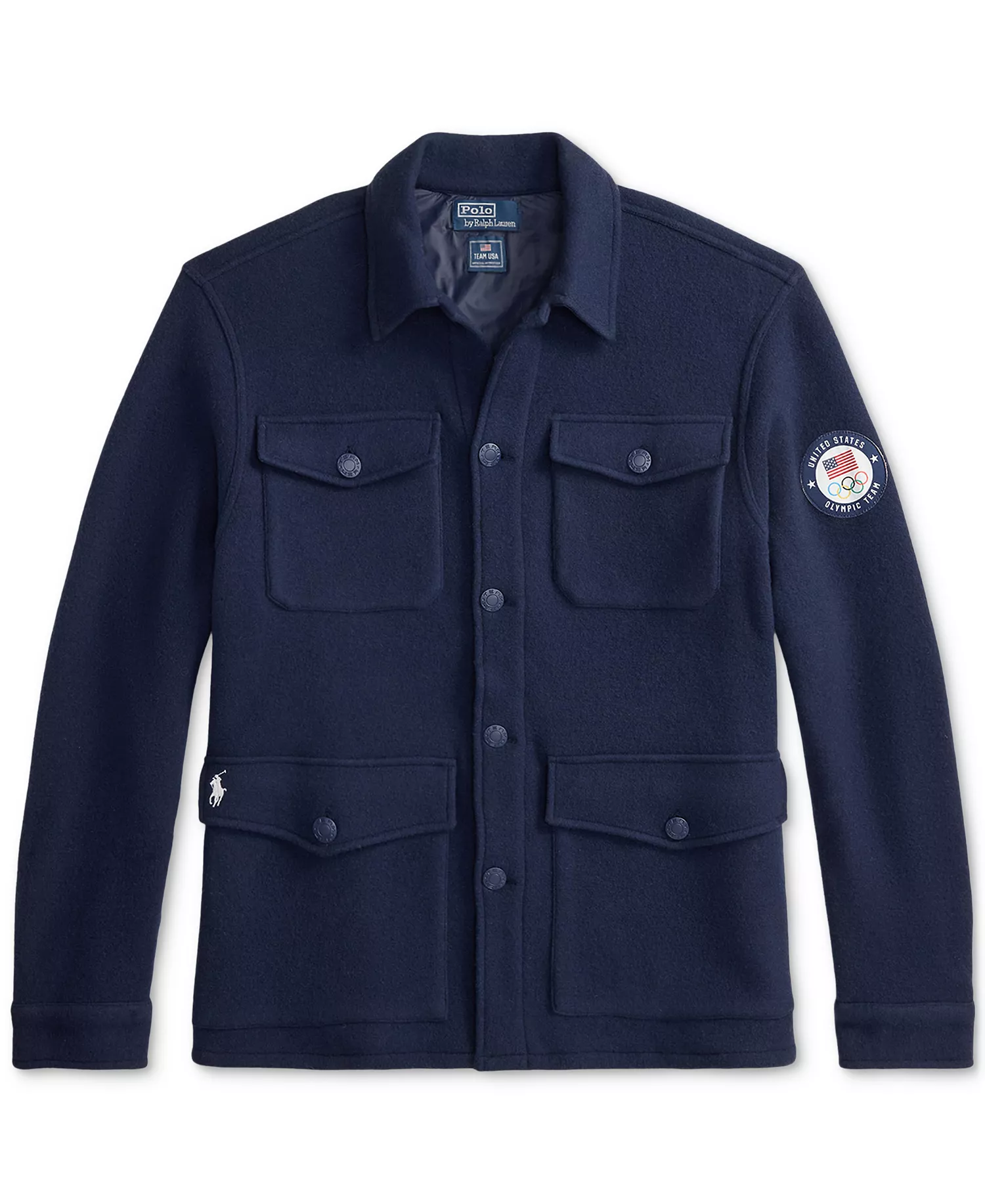 Men's Team USA Wool-Blend Shirt Jacket - Refined Navy - L