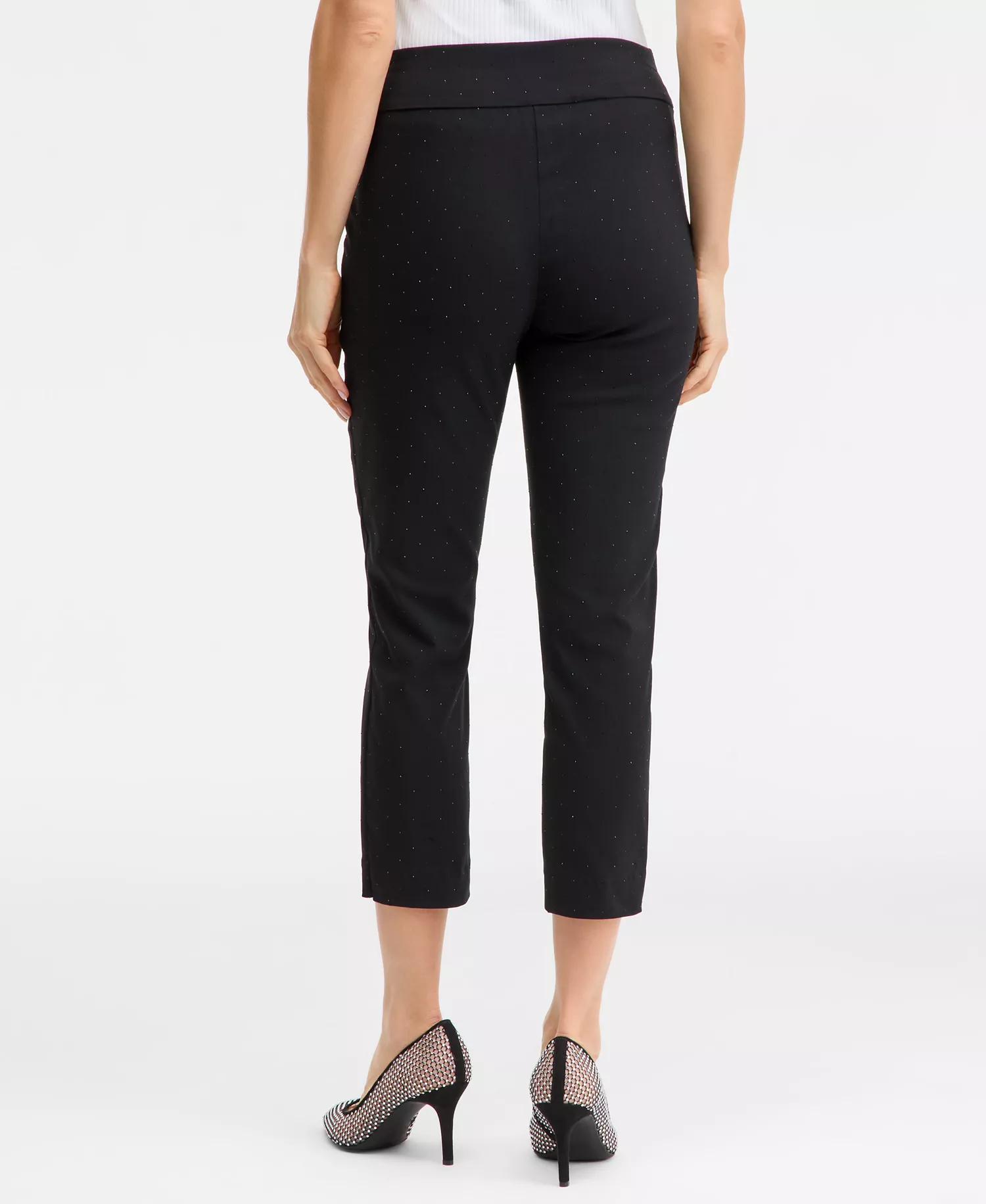 Women's Rhinestone Capri Pants, Macy's Exclusive - Deep Black - 10