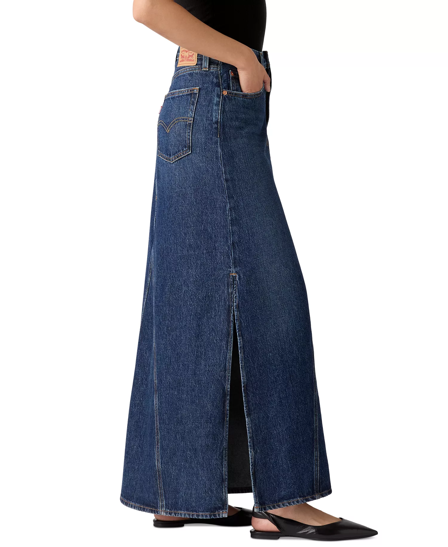 Women's Cotton Iconic Side-Slit Maxi Skirt - Always Usually - 24