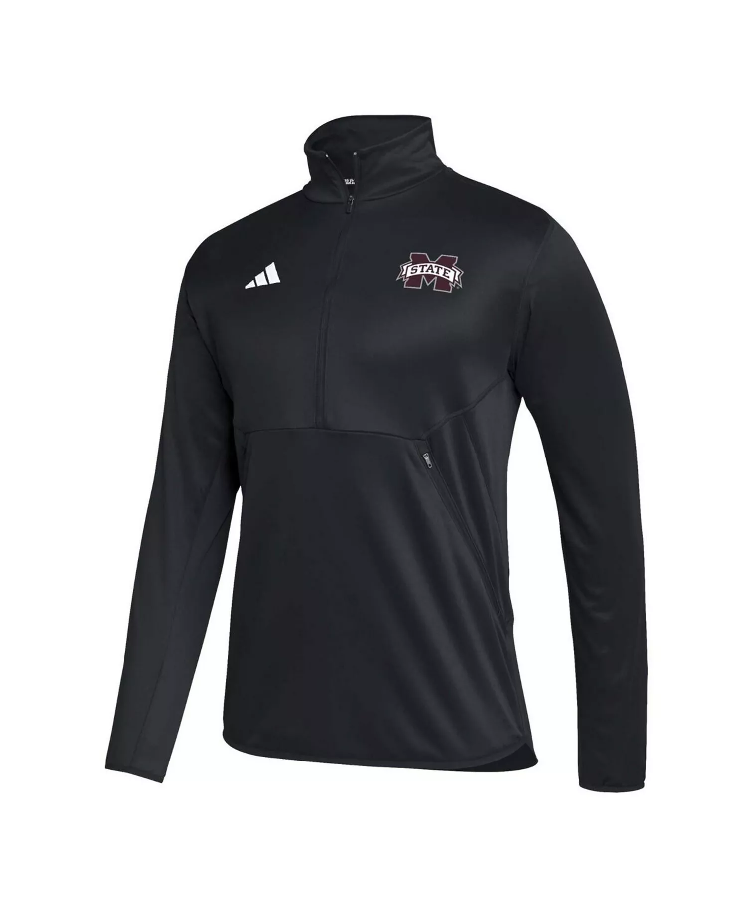 Men's Black Mississippi State Bulldogs 2023 Sideline AEROREADY Half-Zip Top - Black - S