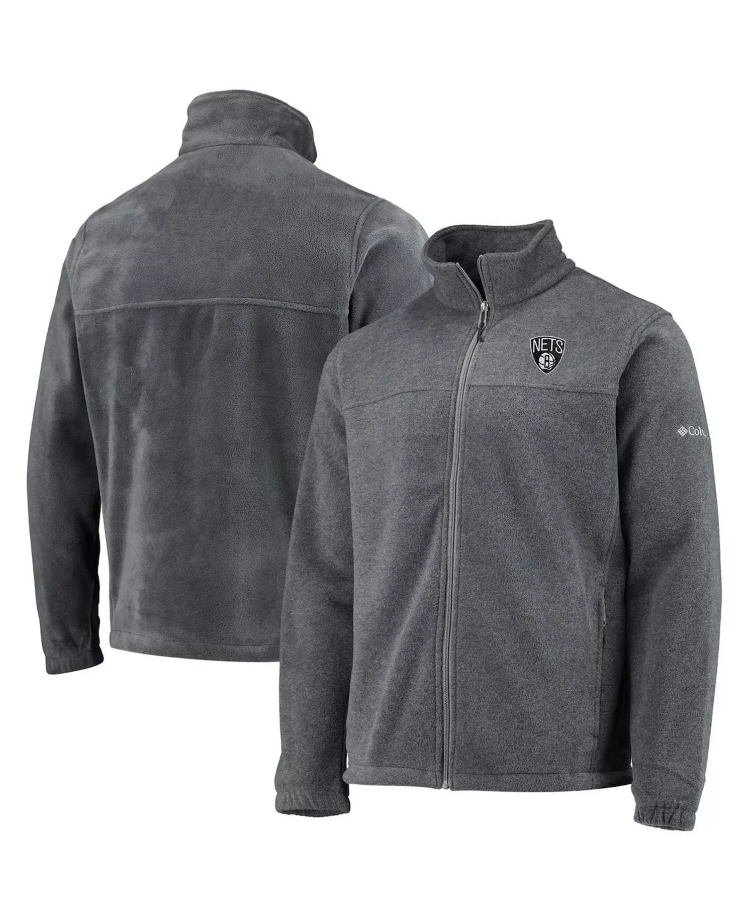 Men's Brooklyn Nets Heathered Charcoal Flanker Full-Zip Jacket - Heathered Charcoal - Large