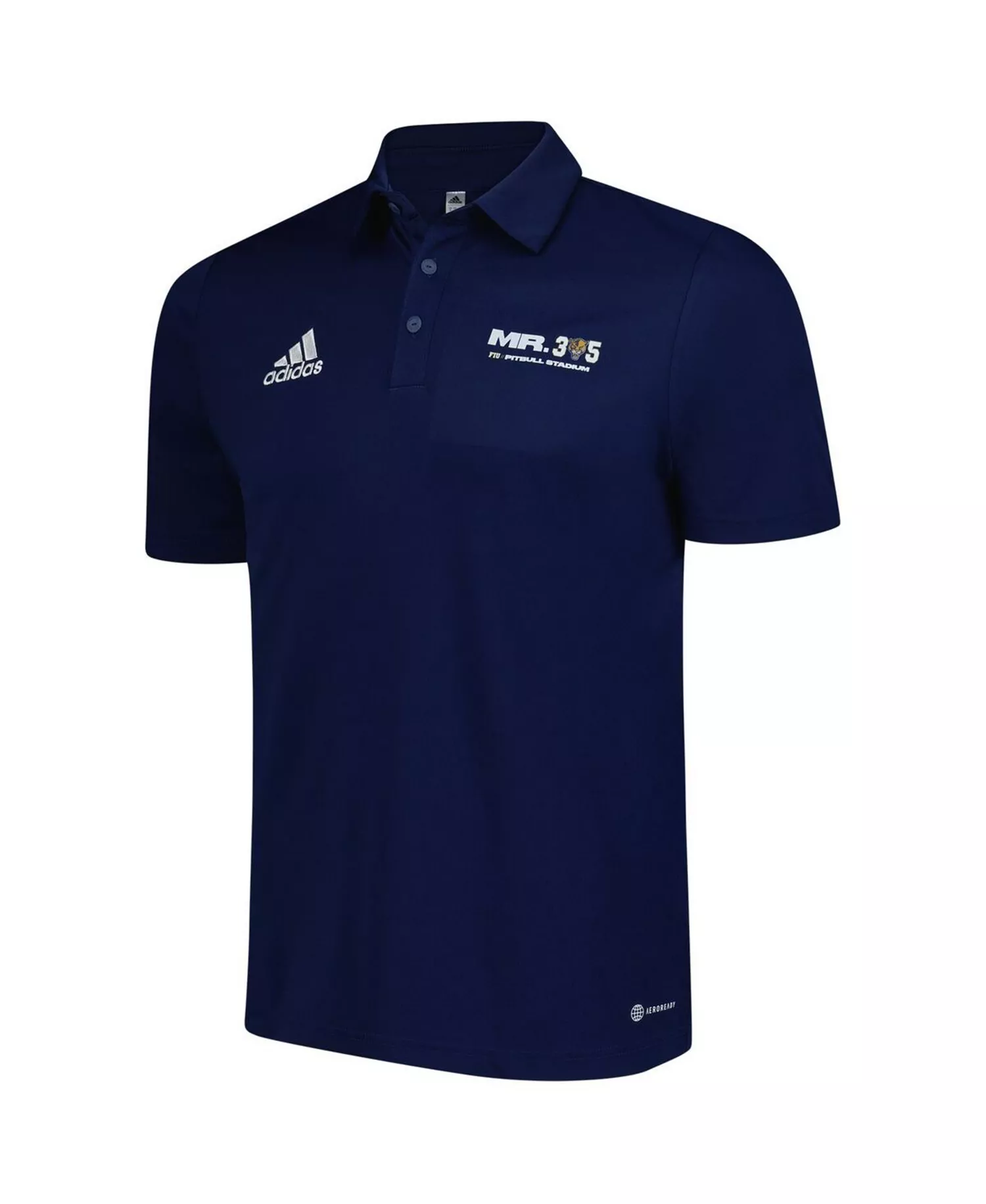 Men's Navy FIU Panthers x Pit Bull Entrada AEROREADY Polo Shirt - Navy - 2XL