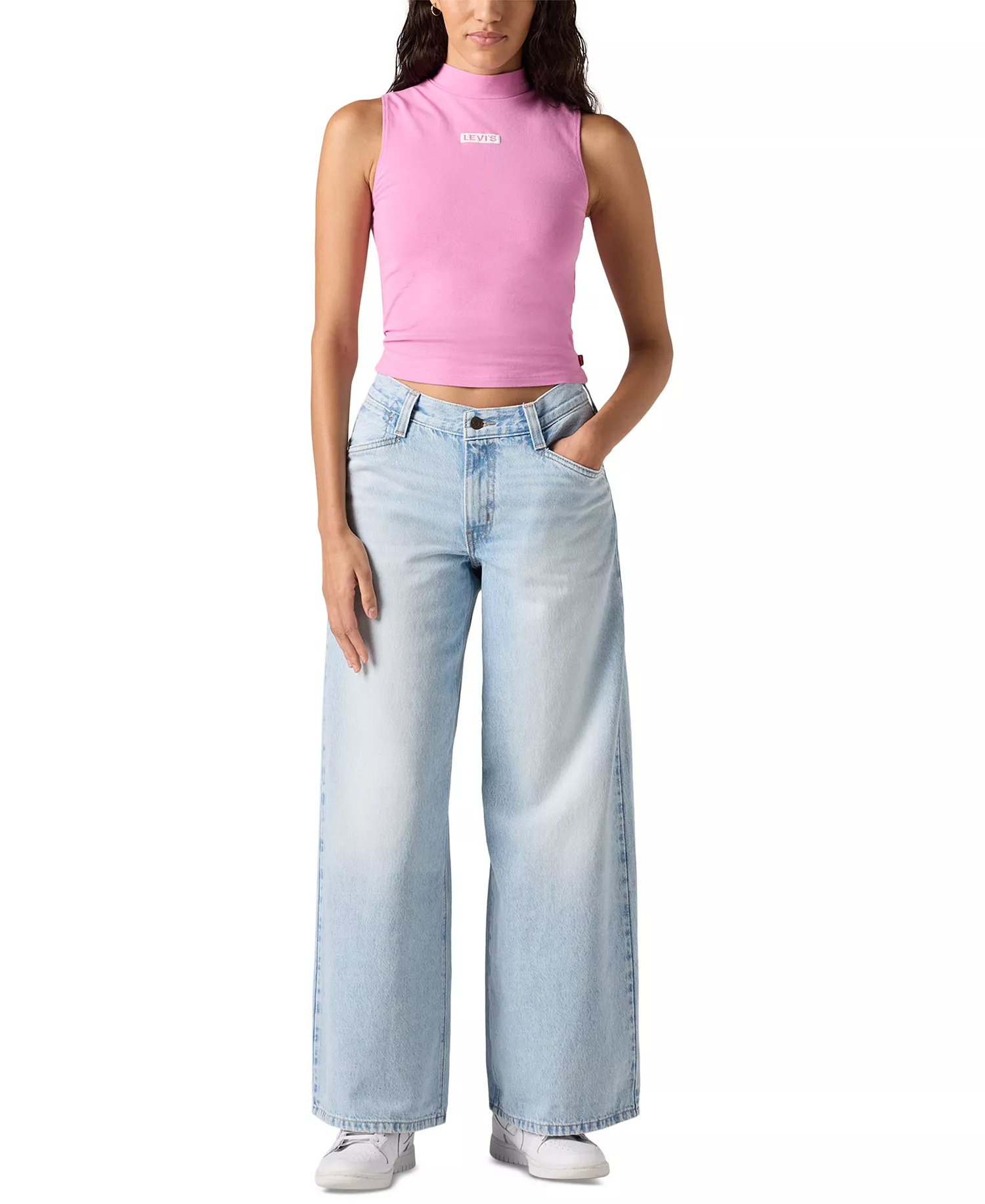 Women's '94 Baggy Wide-Leg Relaxed-Fit Denim Jeans - Abraided Art - 0
