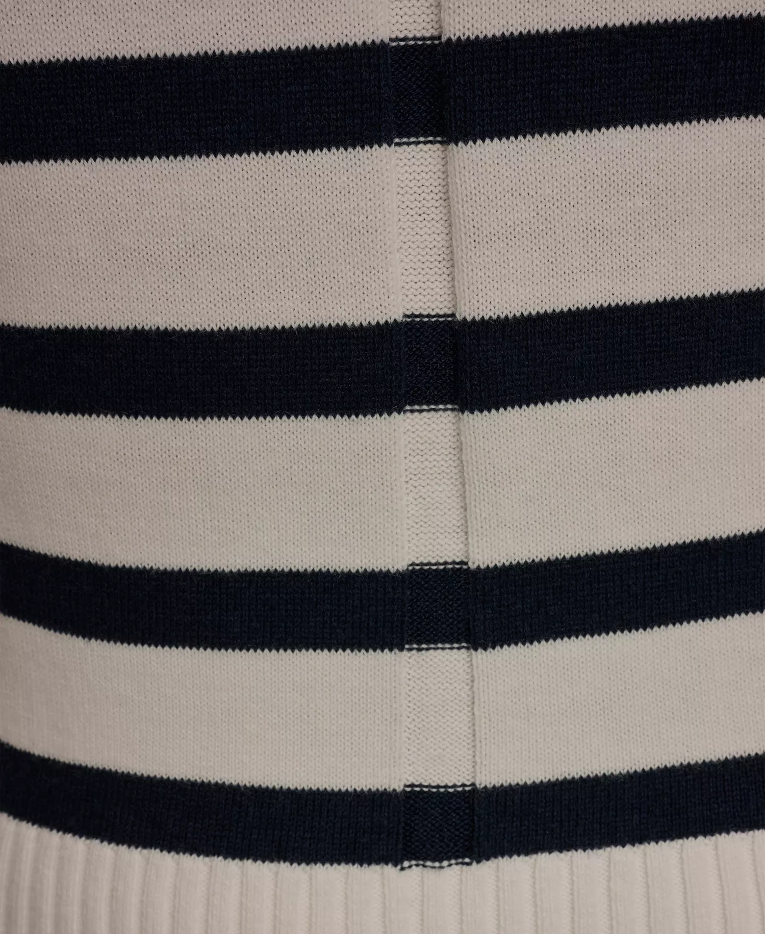 Women's Cotton Cashmere Striped Sleeveless Sweater - Cream/nightfall - L