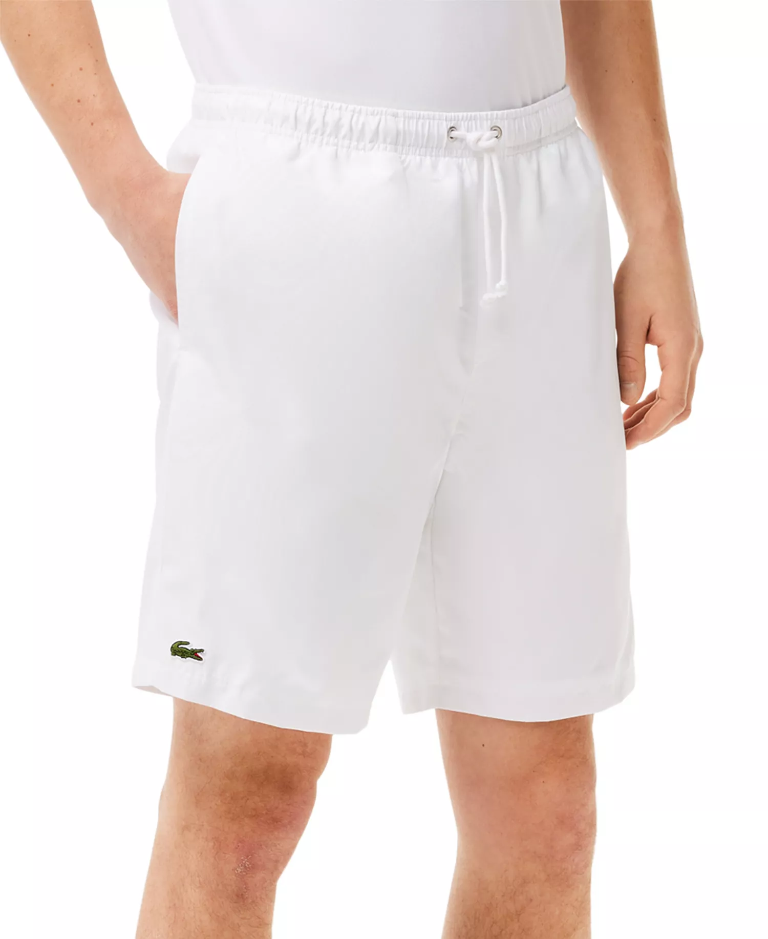 Men's Diamante-Print 8" Sport Drawstring Shorts - 001 - White - 2XL