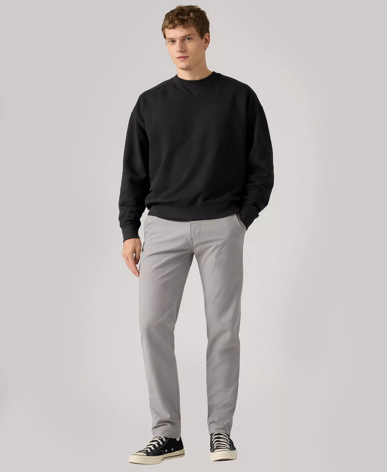 Men's Standard Tapered Style Flex-Tech Chino Pants - Gray - 29x30