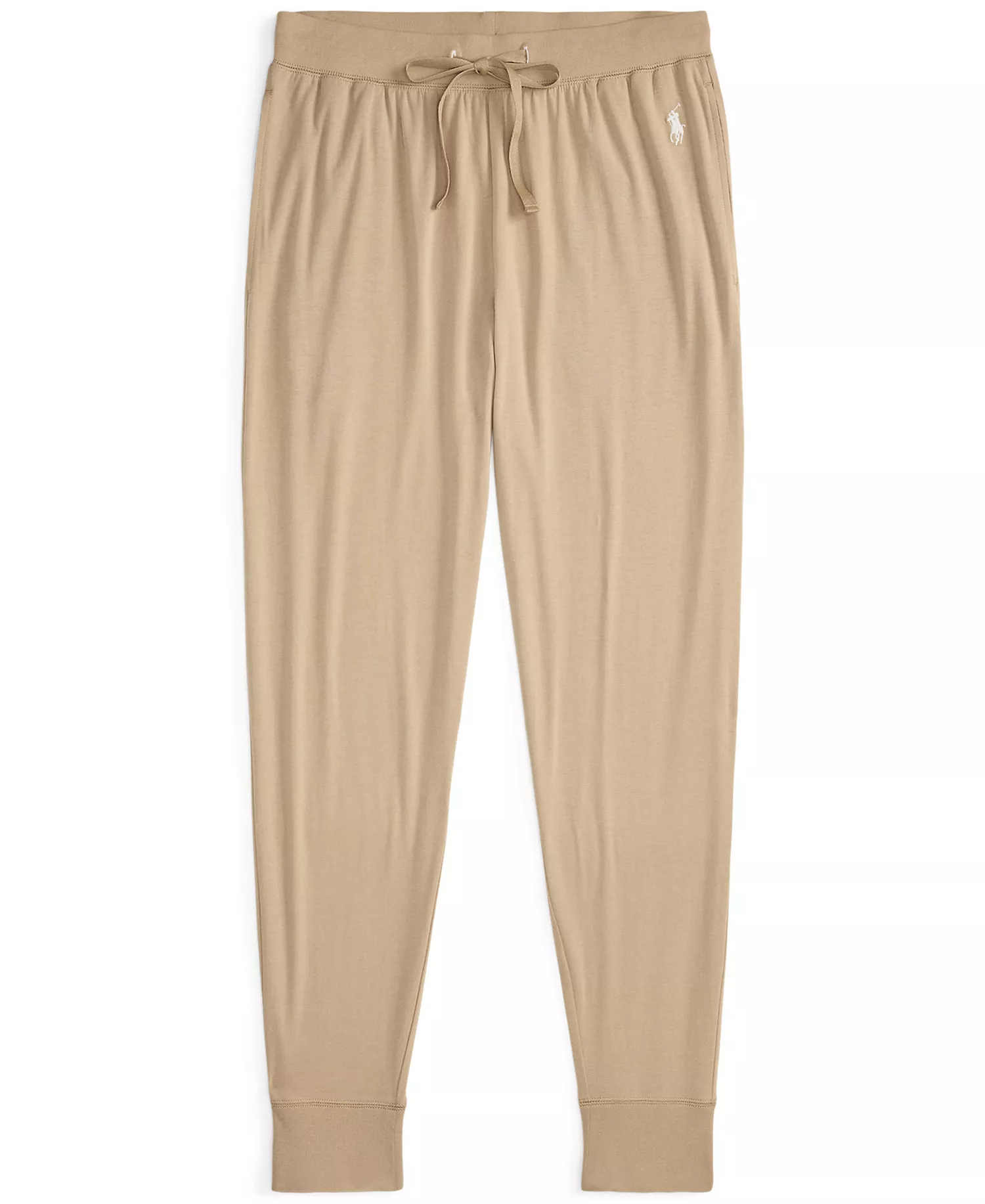 Men's Regular-Fit Pajama Joggers - Classic Khaki/White Logo - L