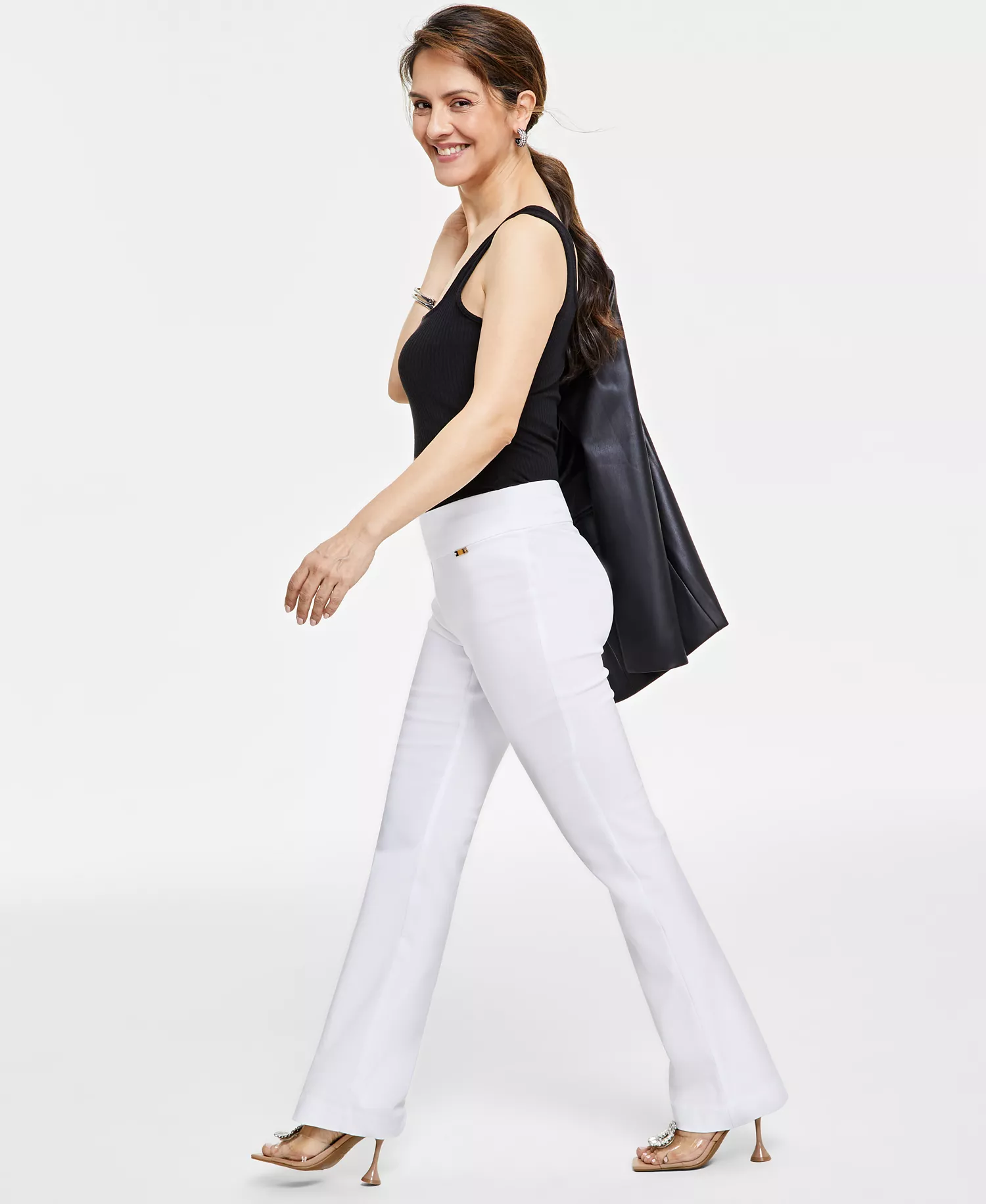 Petite Mid-Rise Bootcut Pants, Petite & Petite Short, Created for Macy's  - Bright White - 0P