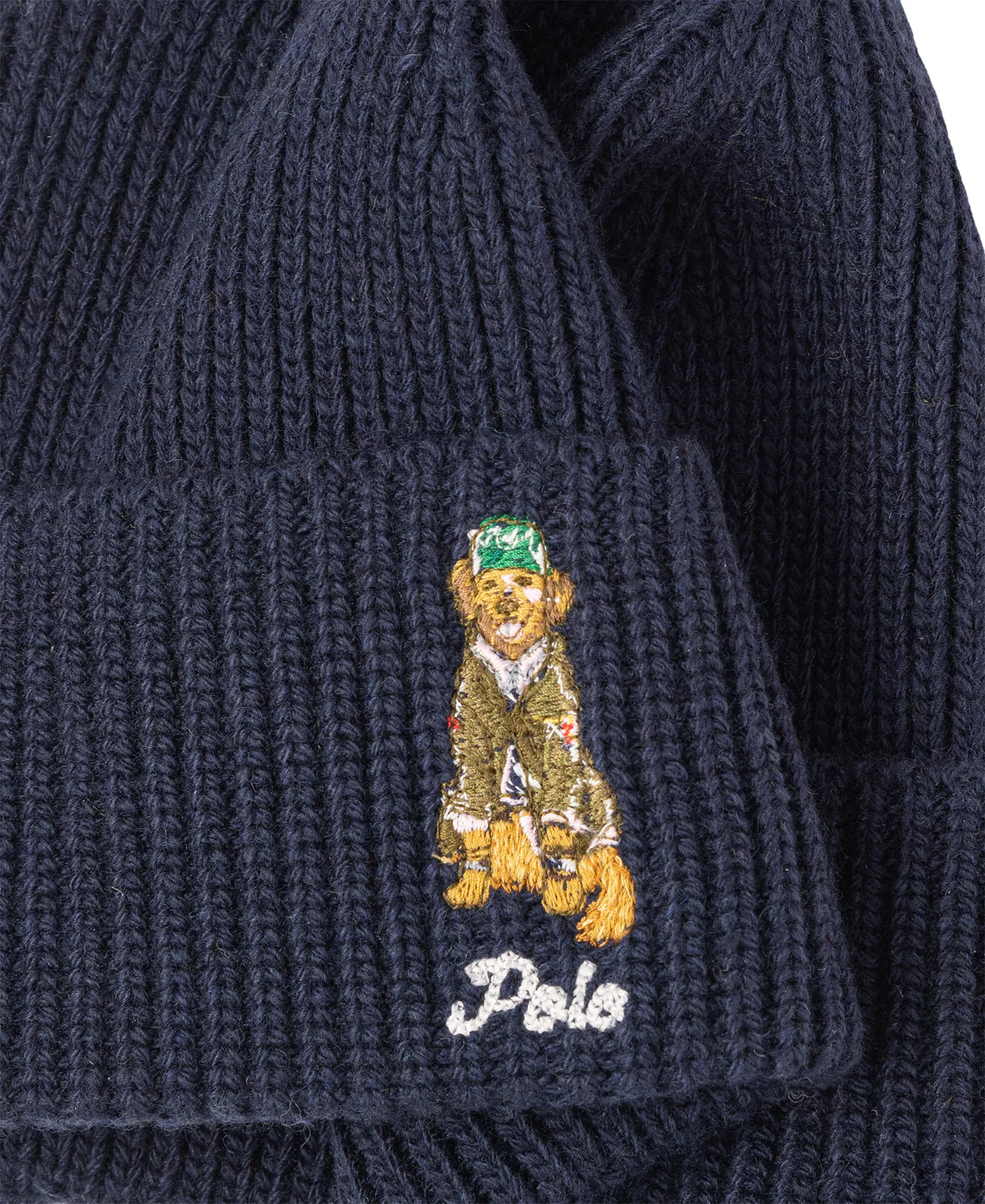Men's Preppy Golden Retriever Beanie - Newport Navy - ONE SIZE