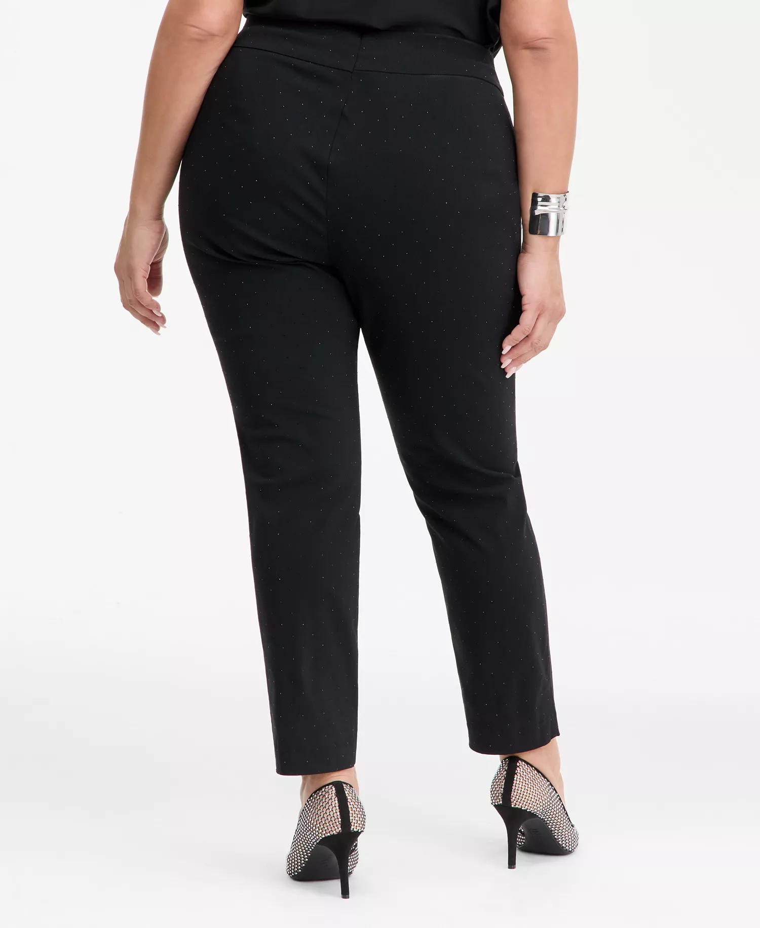 Plus Size Embellished Pants, Macy's Exclusive  - Deep Black - 22W