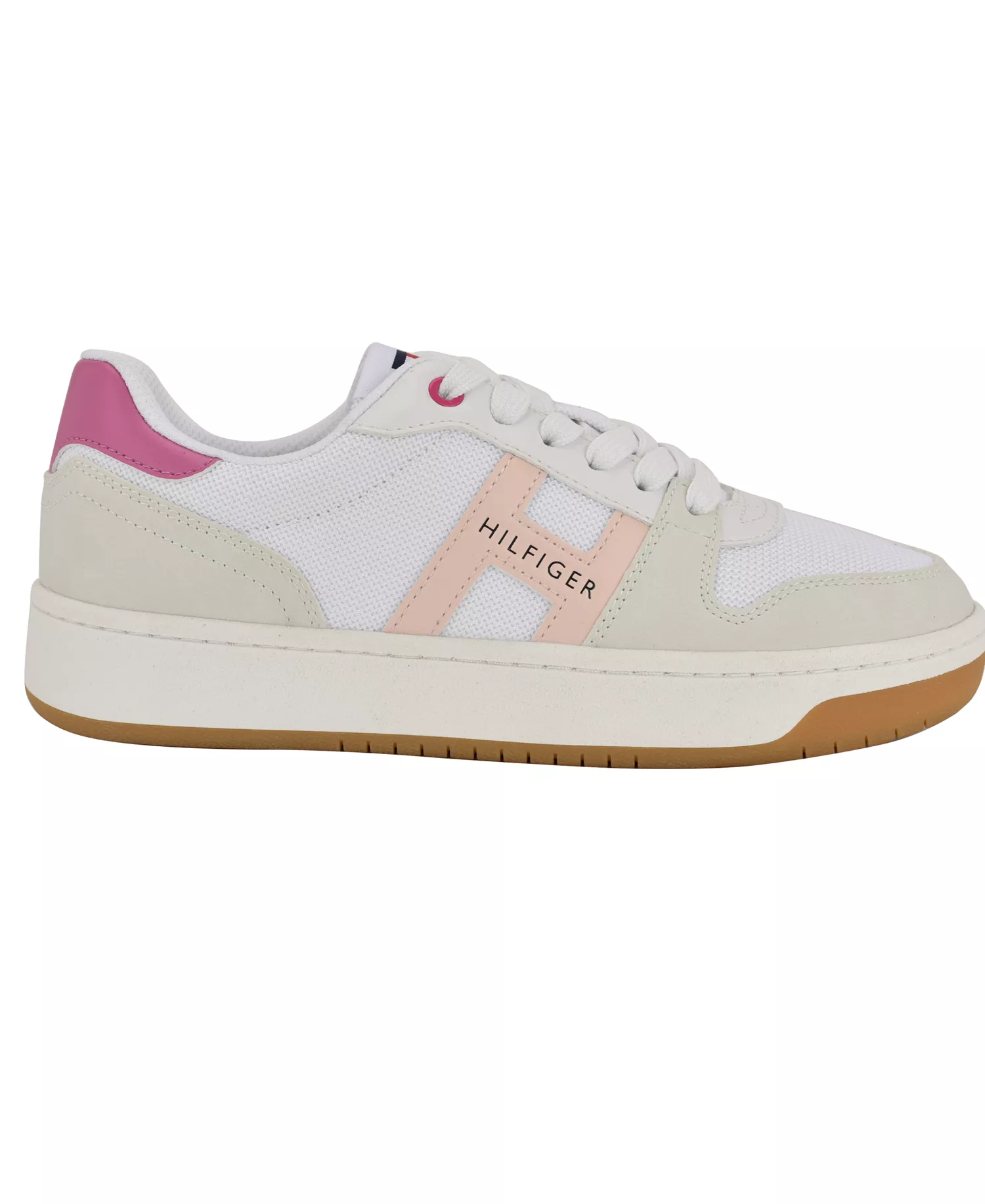 Women's Neenha Signature Logo Lace-Up Sneakers - Pink/White - 10M