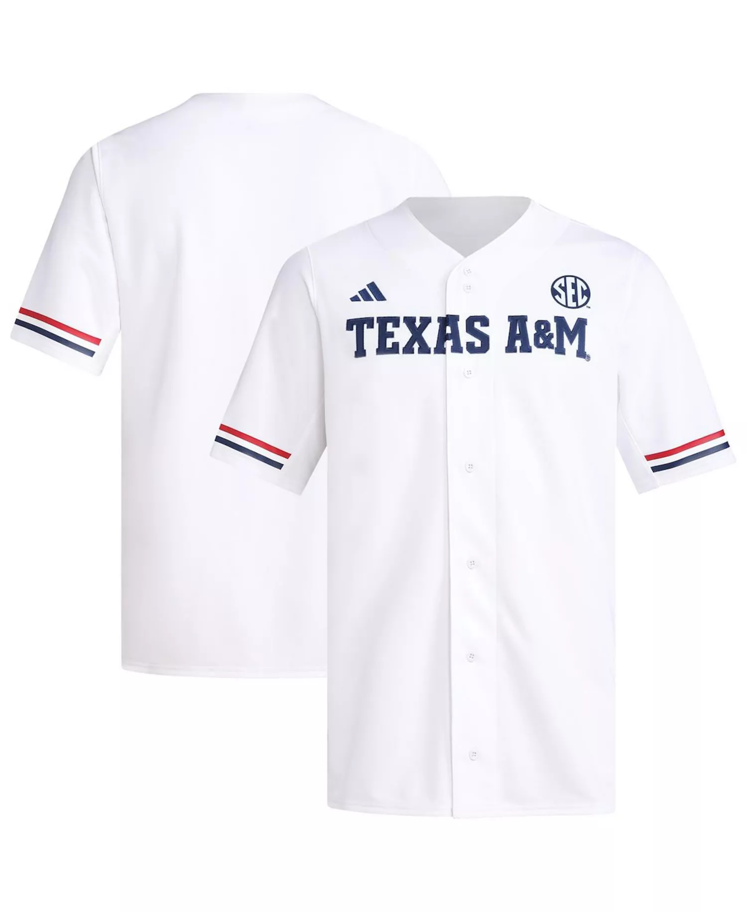 Men's White Texas A&M Aggies Replica Baseball Jersey - White - 2XL