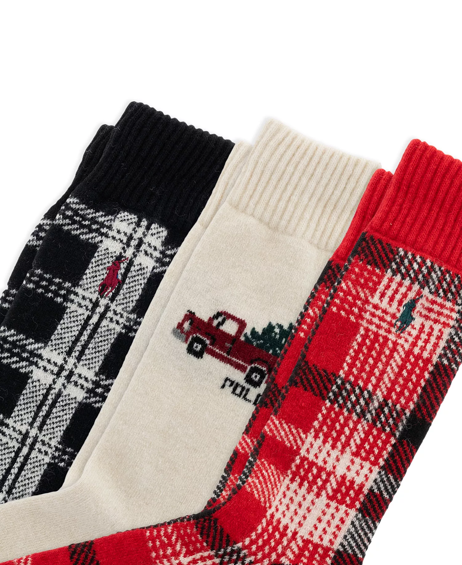 Men's 3-Pack Truck Shirting Plaids Socks Giftbox - Bast - 7-12