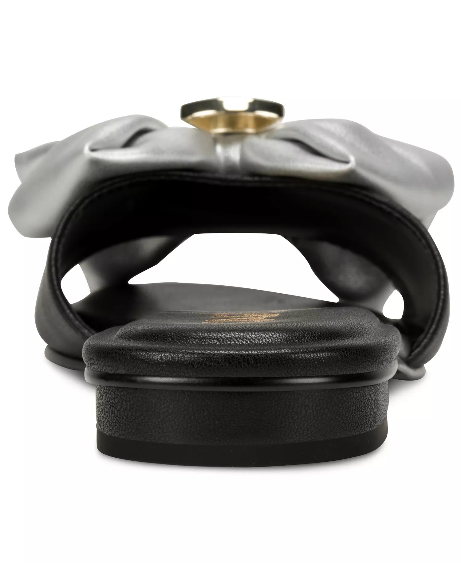 Women's Ciaran Bow Flat Sandals - Black/Silver - 10