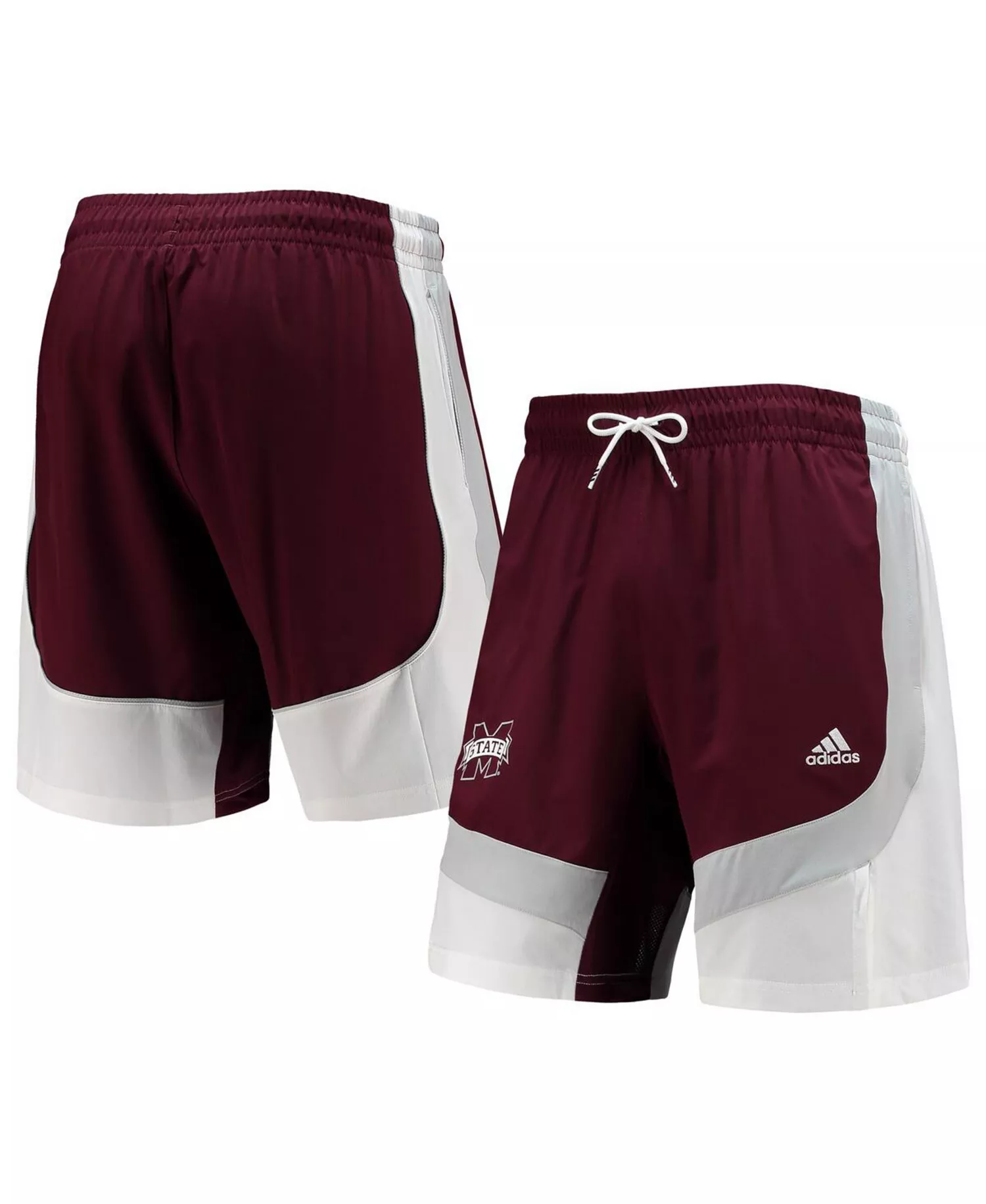 Men's Maroon Mississippi State Bulldogs Swingman Basketball Aeroready Shorts - Maroon - L