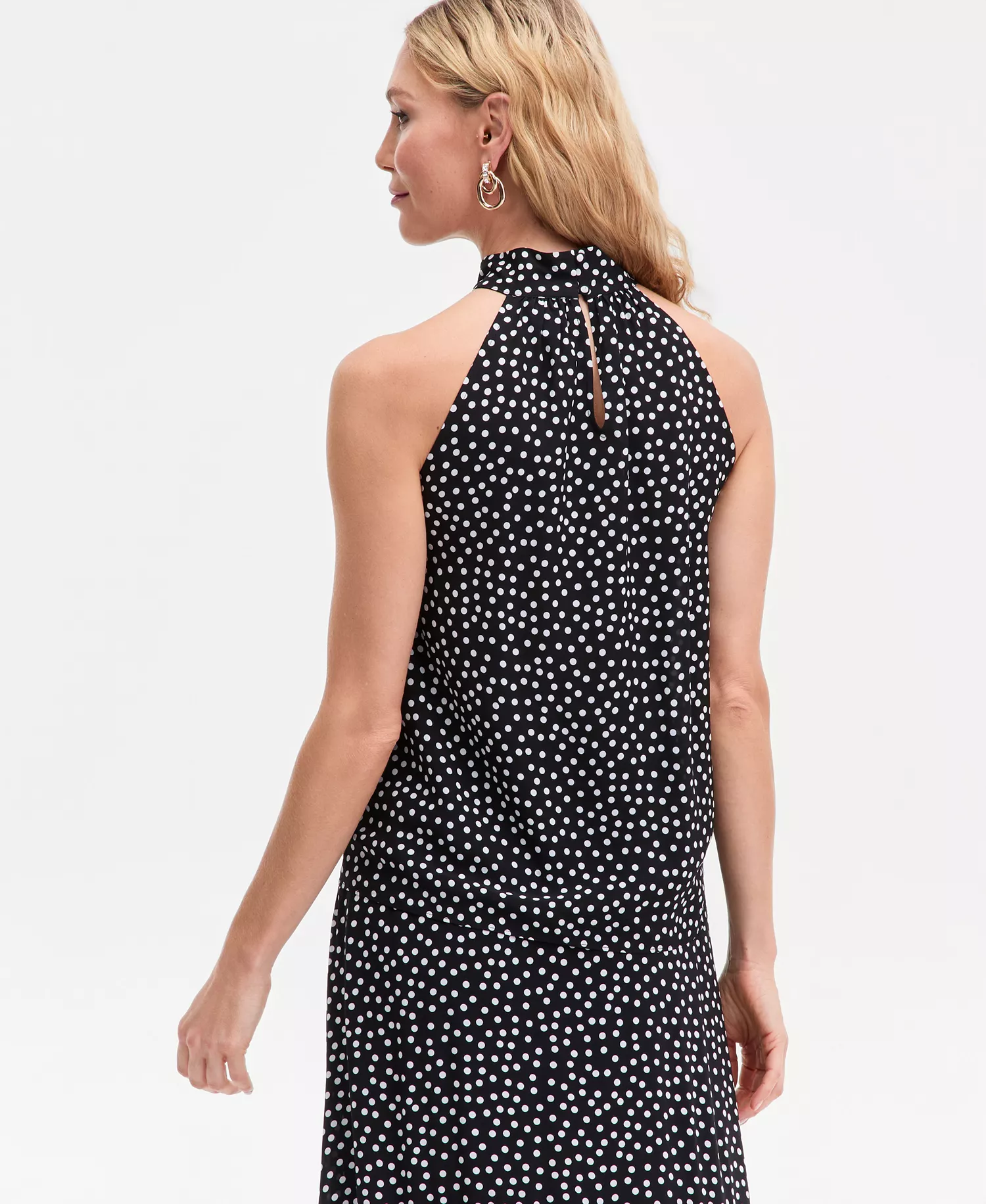 Women's Dot-Print Halter Top, Macy's Exclusive - Lilia Dots - L