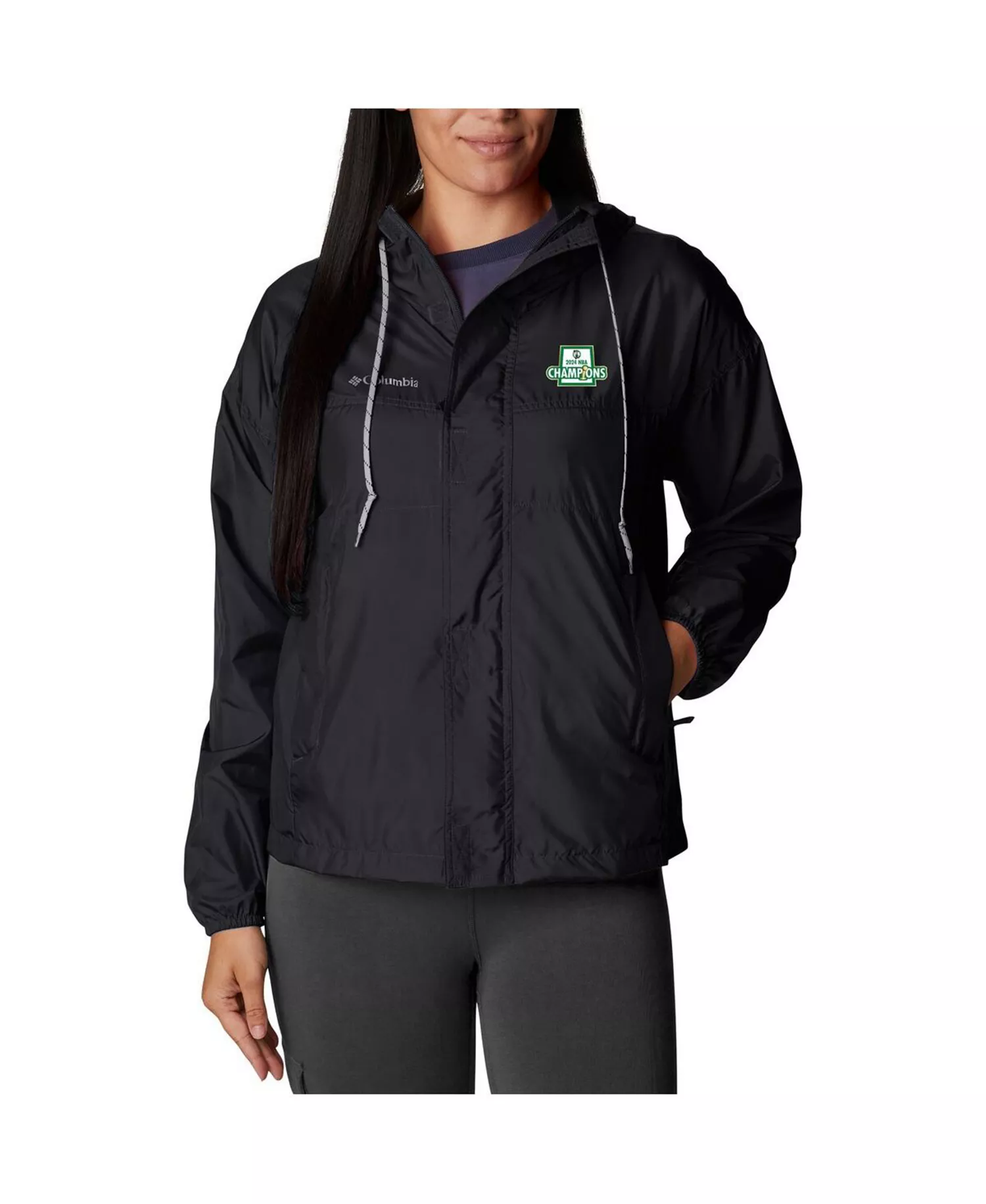 Women's Black Boston Celtics 2024 NBA Finals Champions Flash Forward Lined Full-Zip Windbreaker Jacket - Black - M